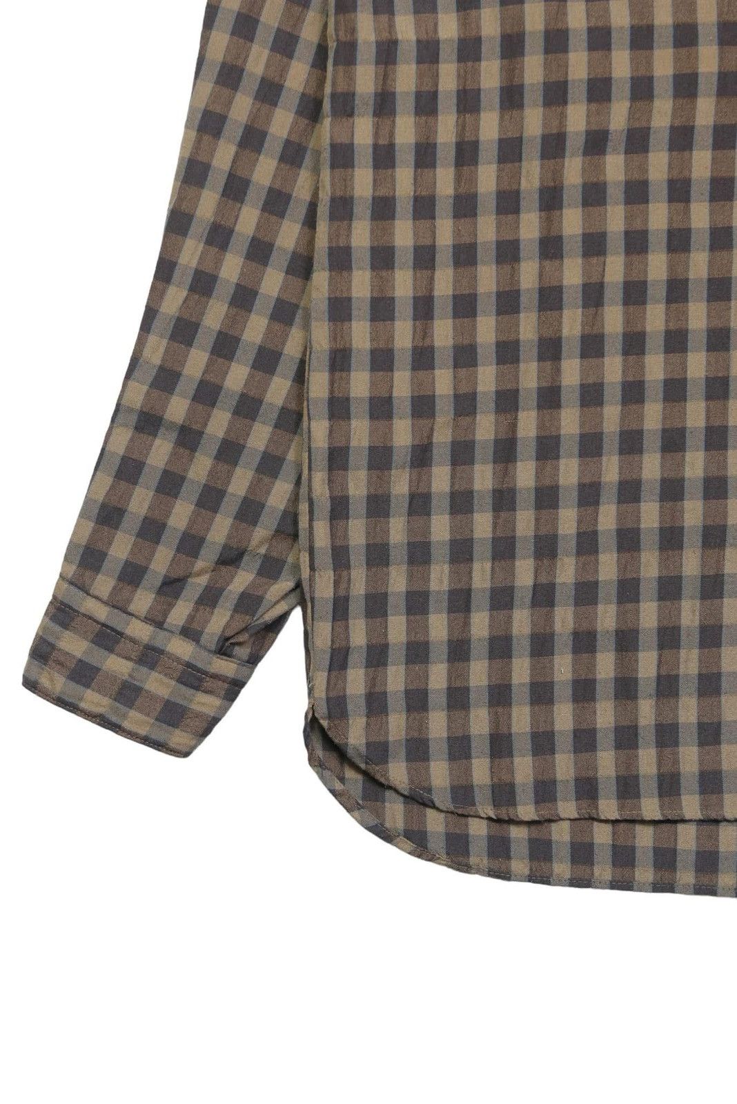 Vintage VINTAGE ARTISANAL MADE DOUBLE BREASTED TARTAN RAYON SHIRT Size US L / EU 52-54 / 3 - 6 Thumbnail
