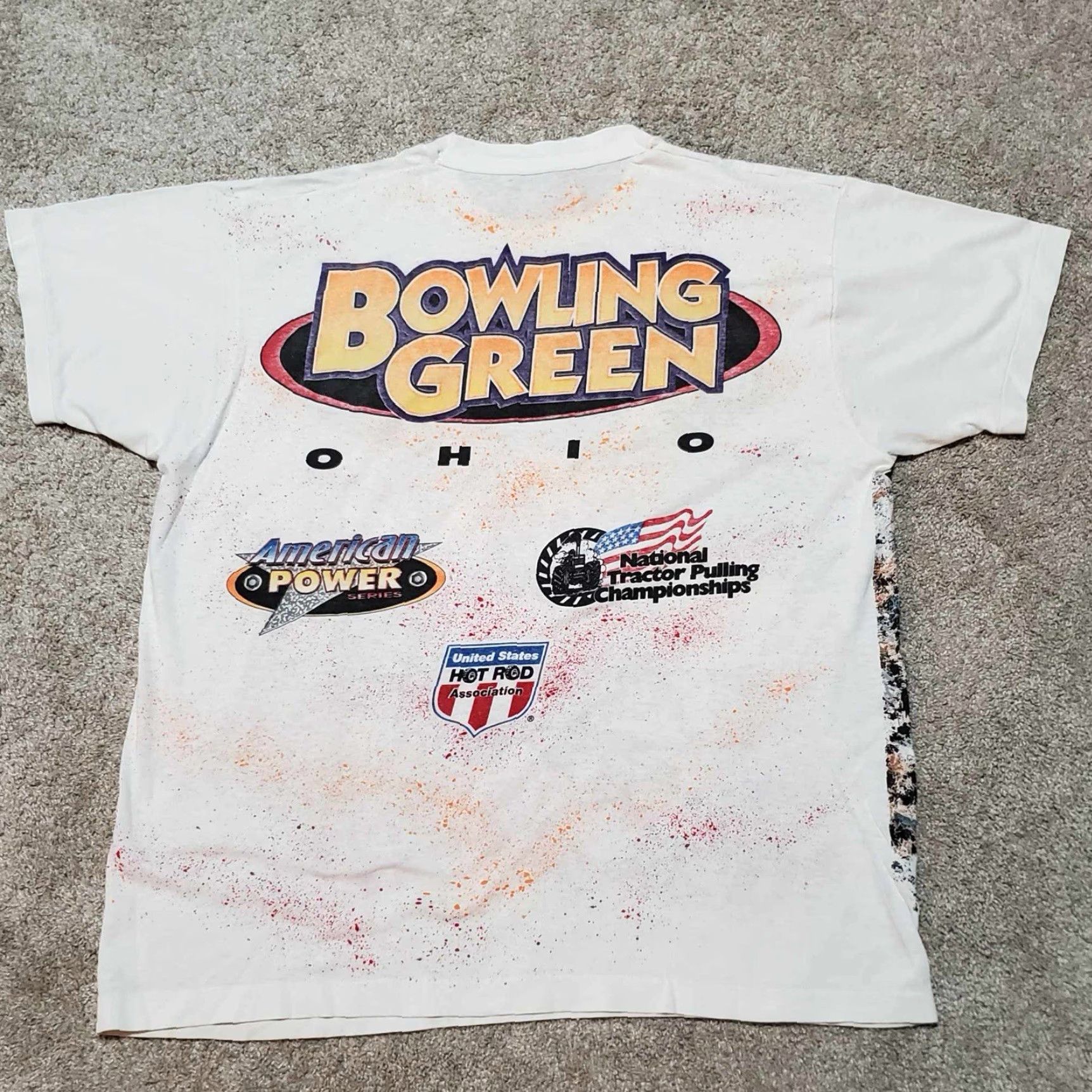 Vintage VINTAGE American Power Tractor Pull T Shirt Single Stitch AOP Bowling Green 90s RARE Size US XL / EU 56 / 4 - 4 Thumbnail