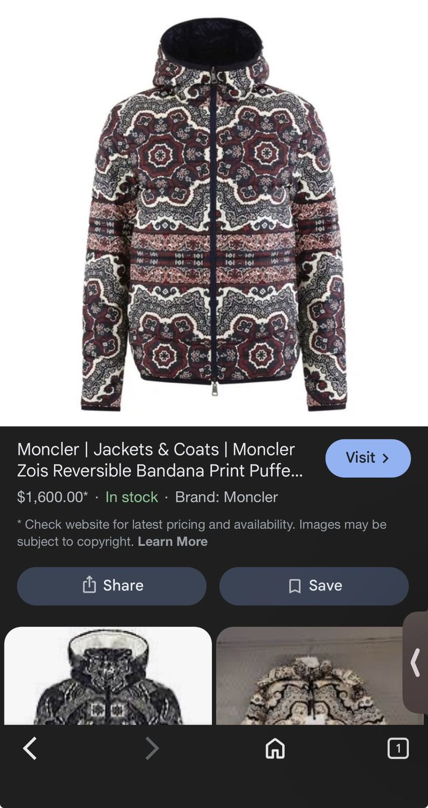 Moncler moncler jacket Size US S / EU 44-46 / 1 - 1 Thumbnail