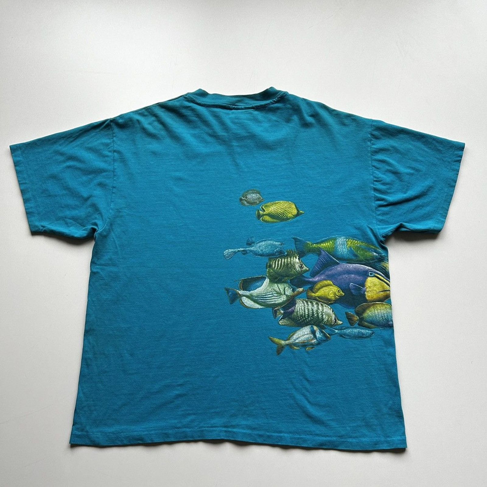 Vintage Vintage 90s Ocean Fish Animal Art T Shirt XL Hanes Beefy T Size US XL / EU 56 / 4 - 3 Thumbnail