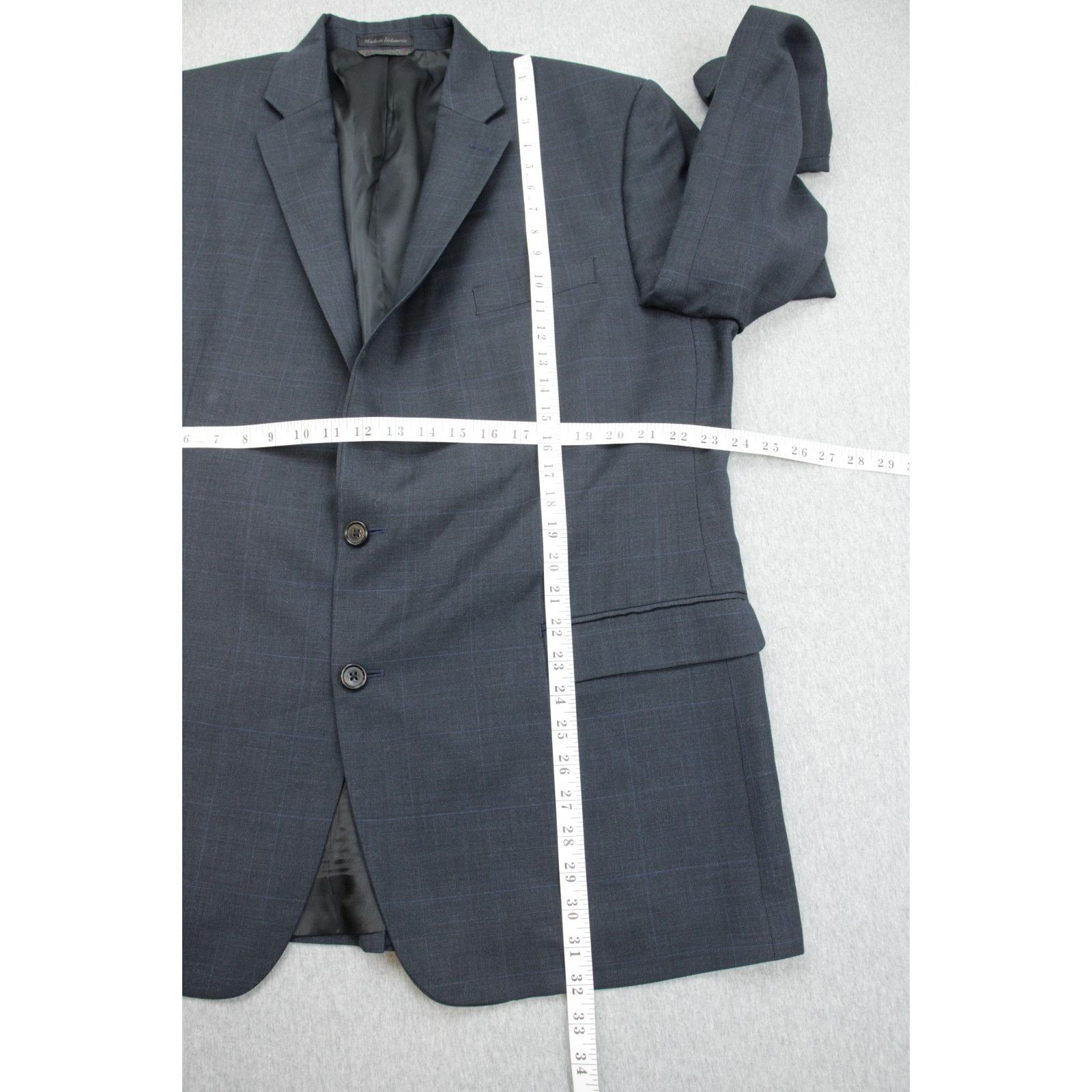 Lauren Ralph Lauren Lauren Ralph Lauren Blazer Mens 46L Plaid Windowpane Wool Size 46L - 8 Thumbnail