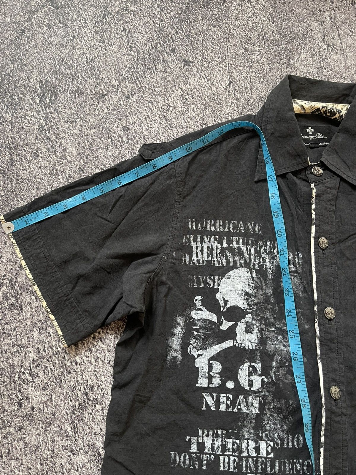 Japanese Brand Y2K Berning Sho Skull ifsixwasnine shirt Size US M / EU 48-50 / 2 - 11 Thumbnail