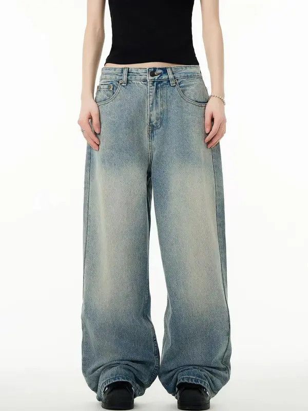 Japanese Brand VIBE Vintage men's loose baggy wide-leg cleanfit jeans Size US 32 / EU 48 - 2 Thumbnail