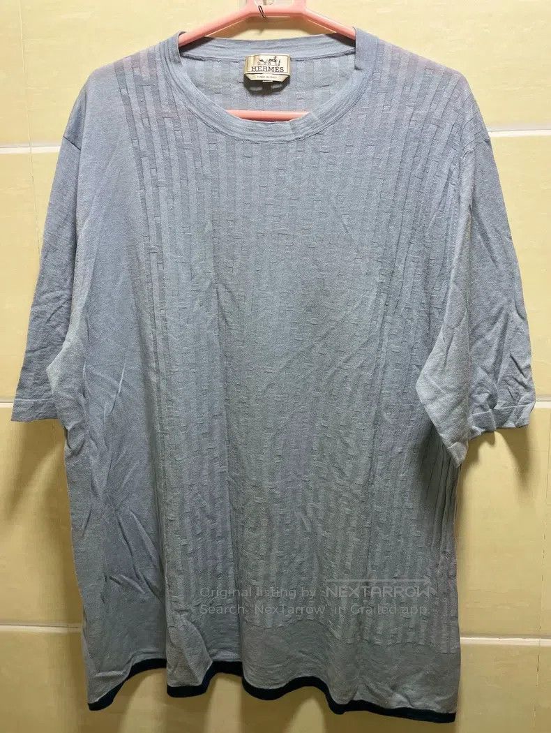 Hermes Hermes Cotton and linen blended short-sleeve knit Size US XXL / EU 58 / 5 - 1 Thumbnail