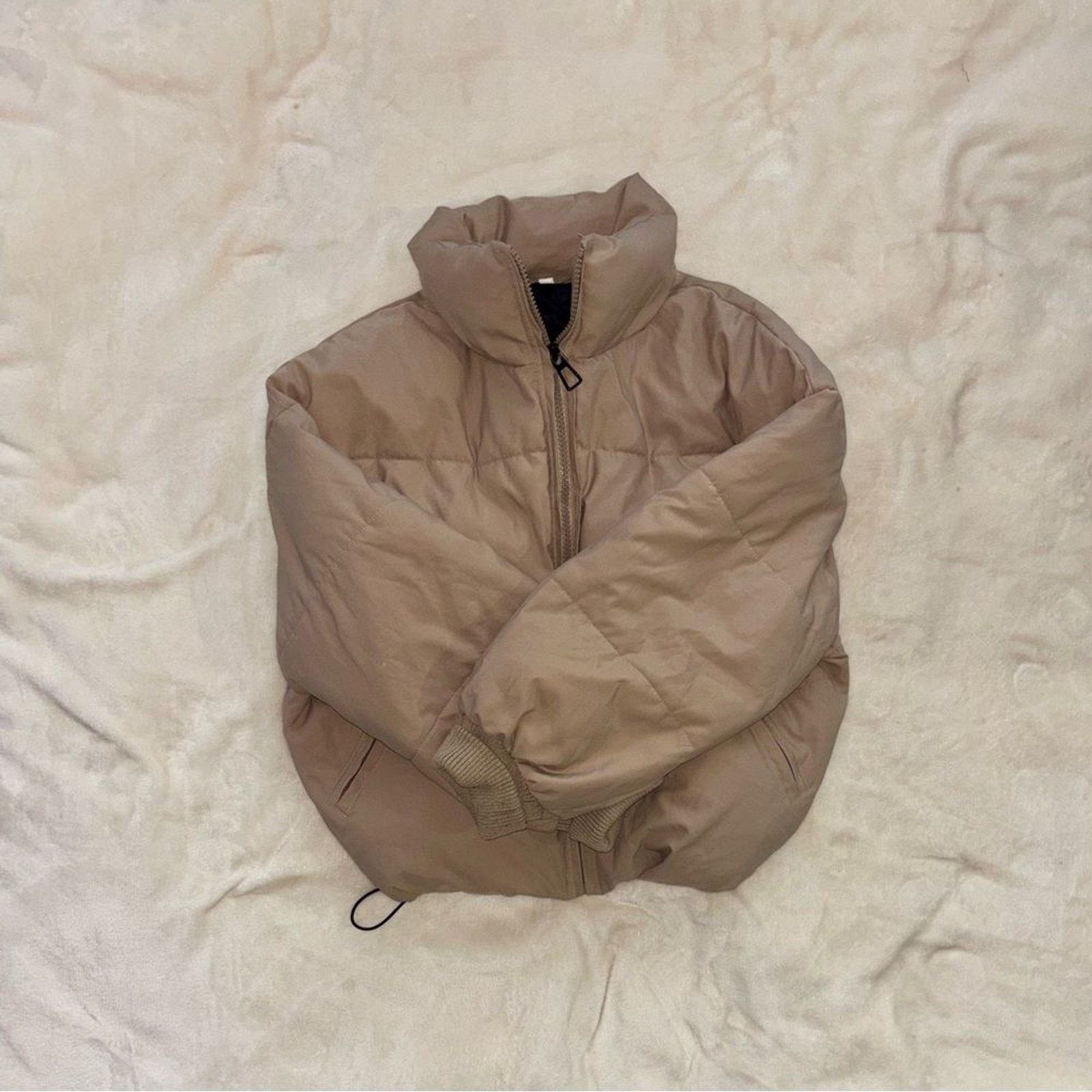 & Other Stories Tan Puffer Coat Small Cozy Winter Jacket Size S / US 4 / IT 40 - 3 Thumbnail