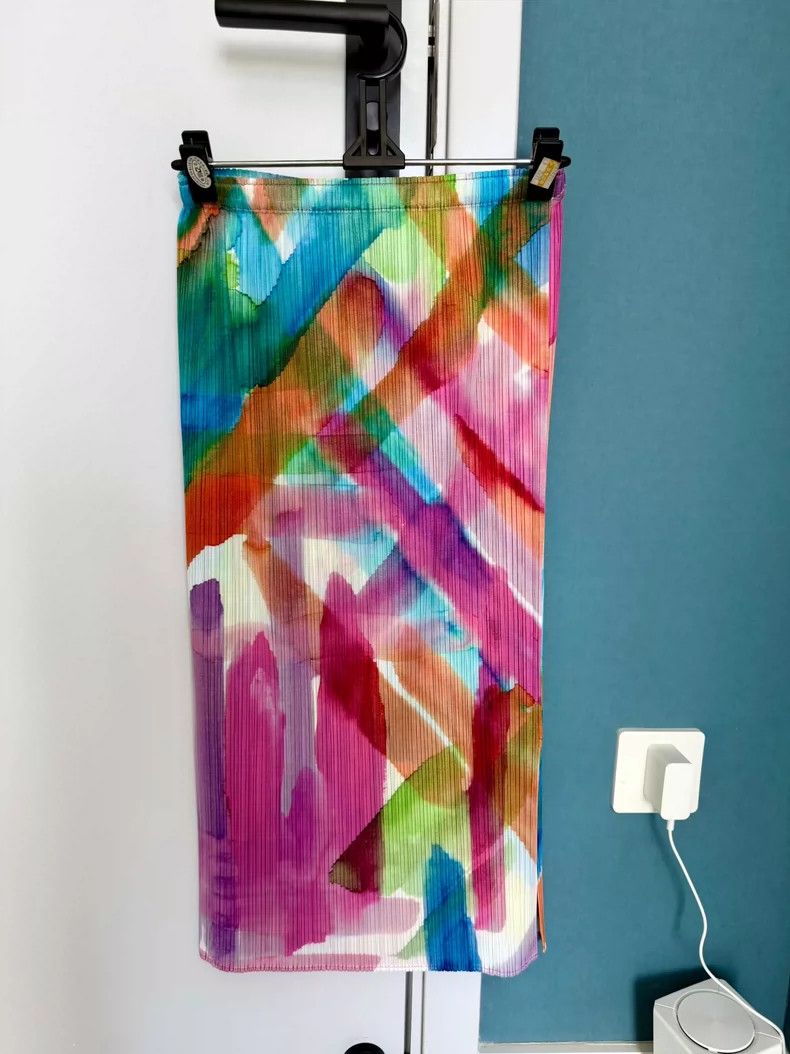 Issey Miyake size:3 Colorful ink-wash style skirt