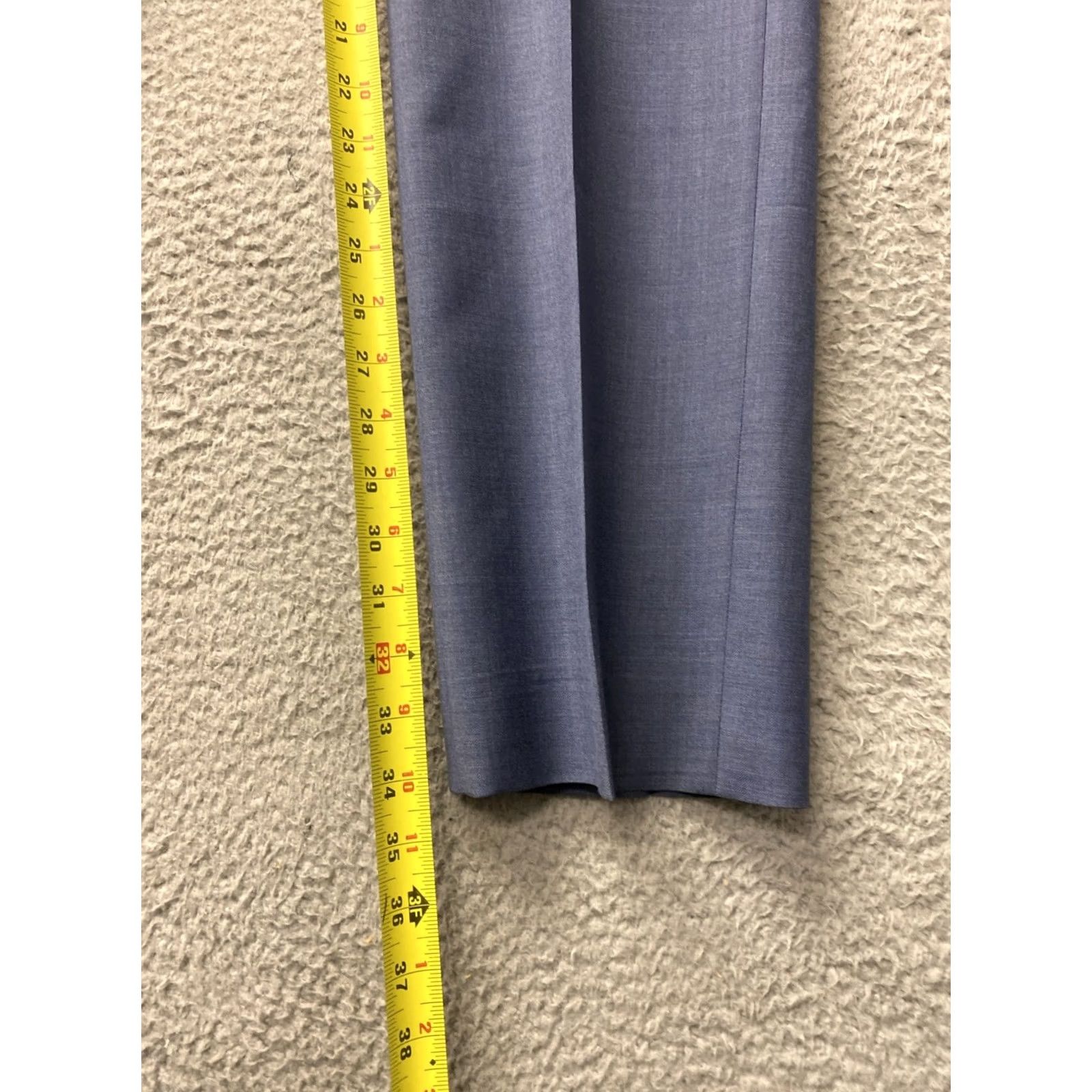 Nordstrom Nordstrom Dress Pants Mens 38x34 Blue 100% Wool Trim Fit Trousers /0848 Size US 38 / EU 54 - 4 Thumbnail