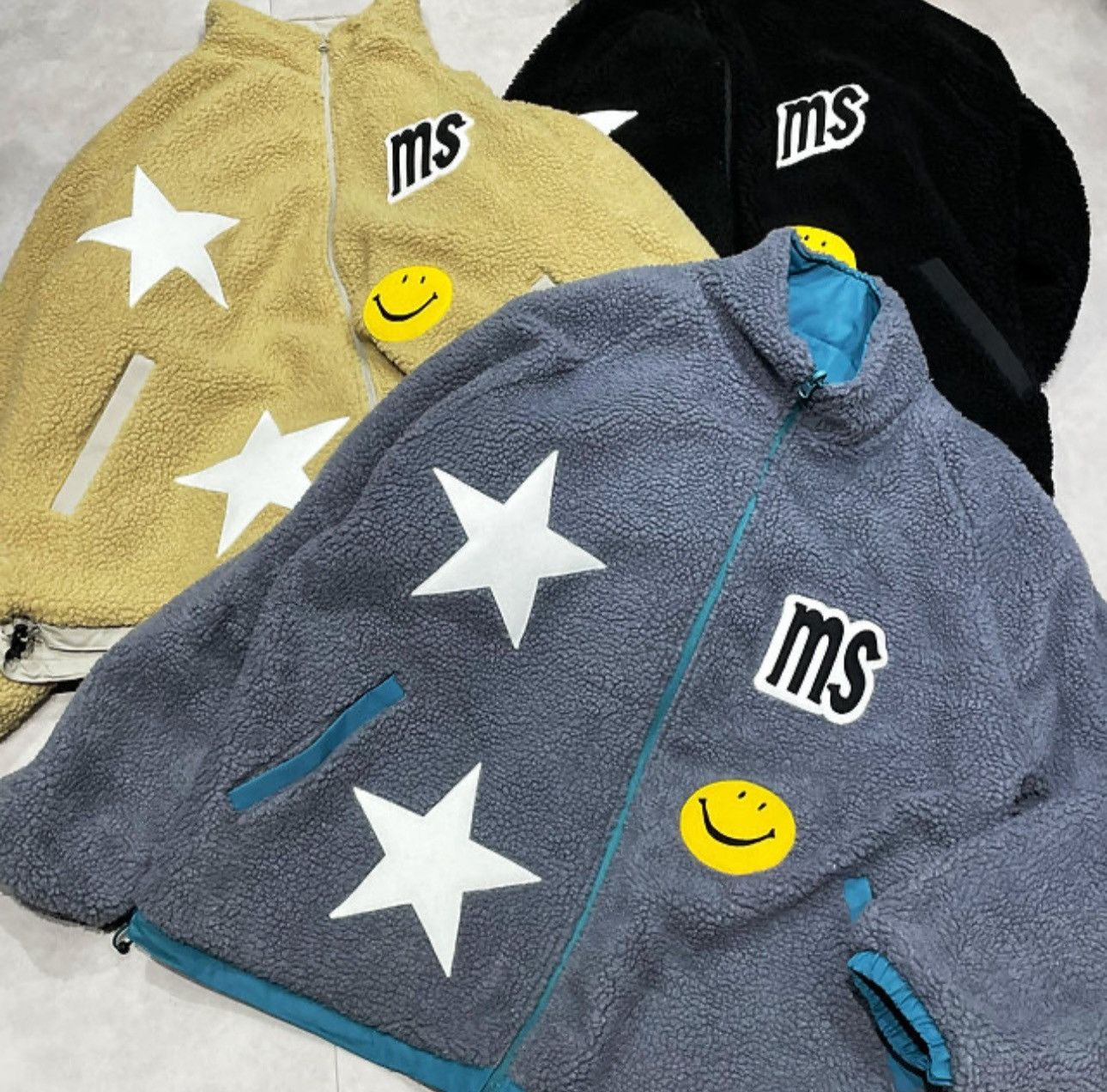 Japanese Brand × Mindseeker Mindseeker 80s Hand Patch Reversible Boa Fleece Jacket Size US S / EU 44-46 / 1 - 5 Thumbnail