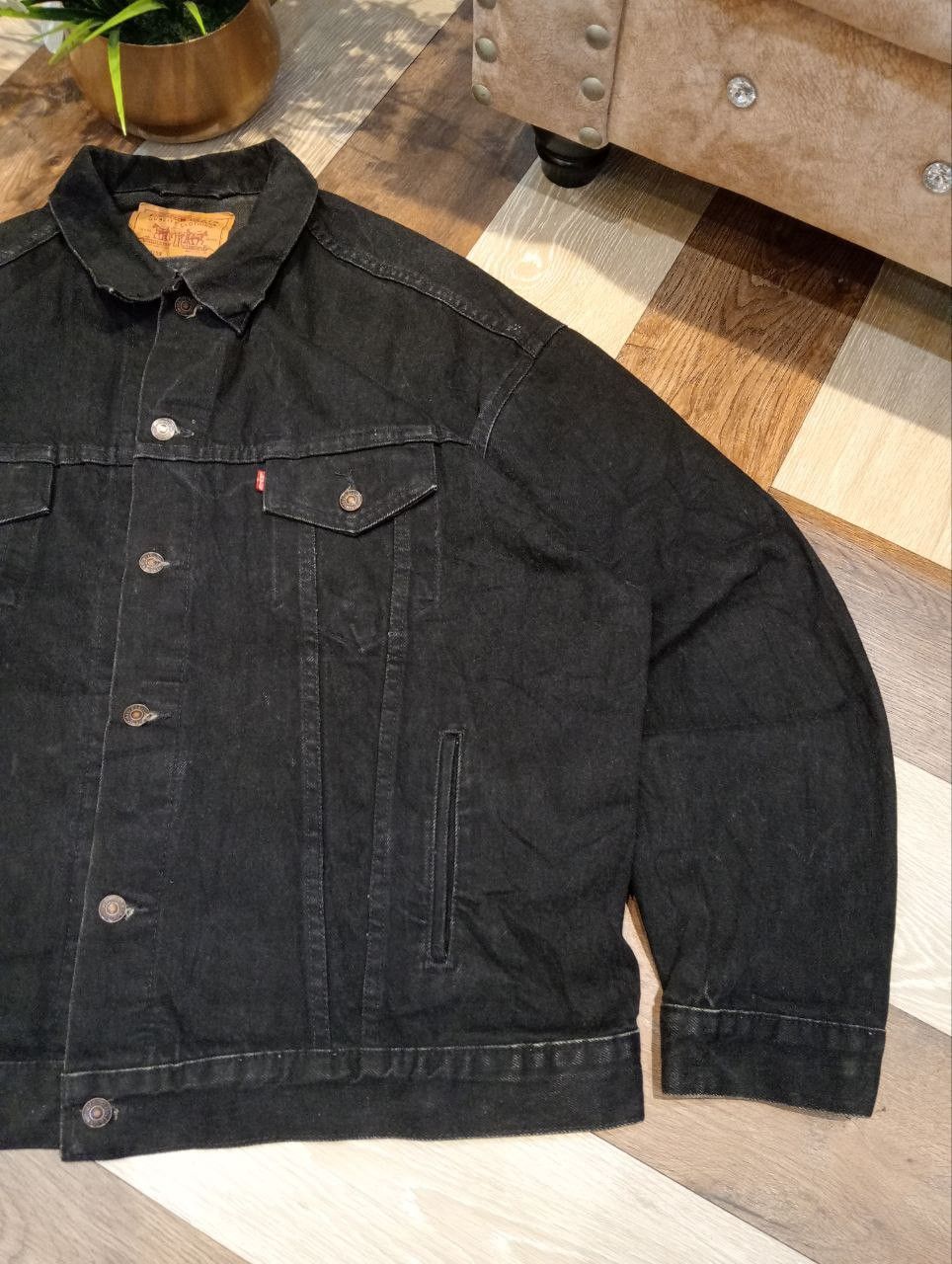 Levi's Vintage Clothing RARE VINTAGE 90s LEVI'S 70507 BLACK DENIM JACKET - SIZE XXL Size US XXL / EU 58 / 5 - 5 Thumbnail