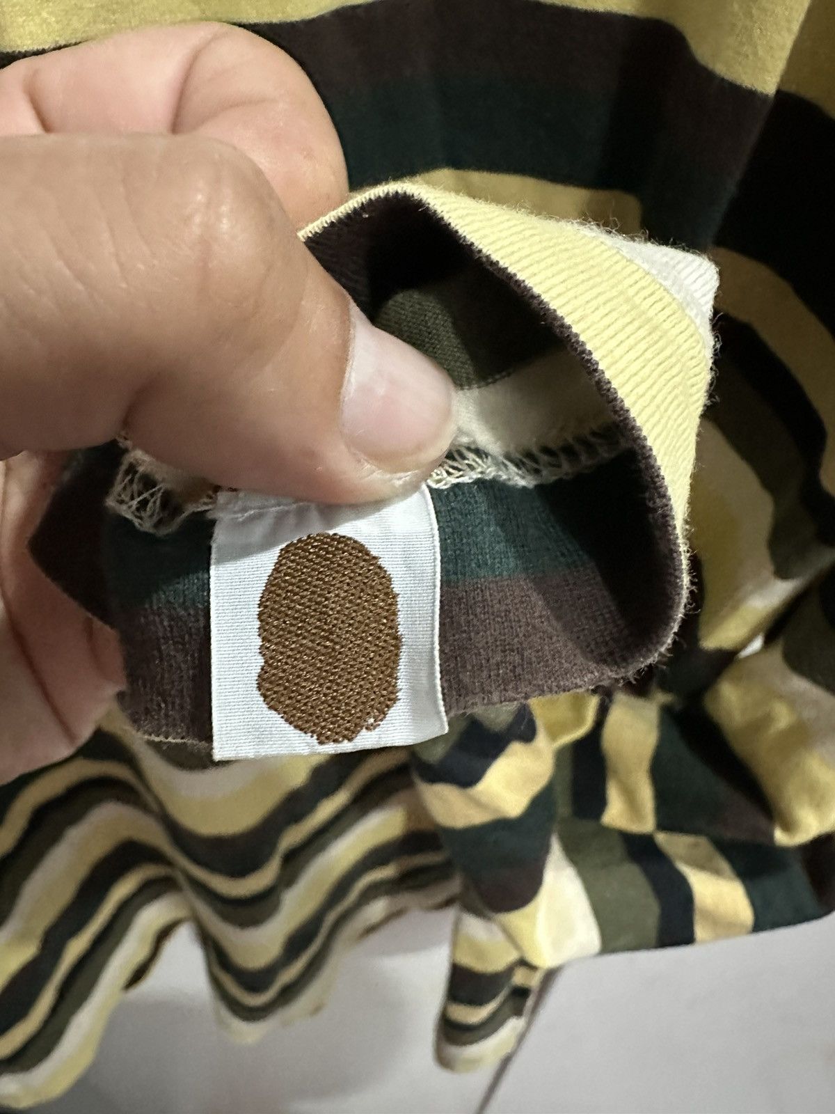 Bape × Kaws Bape x Kaws College Striped Long Sleeve Tee Size US L / EU 52-54 / 3 - 14 Thumbnail