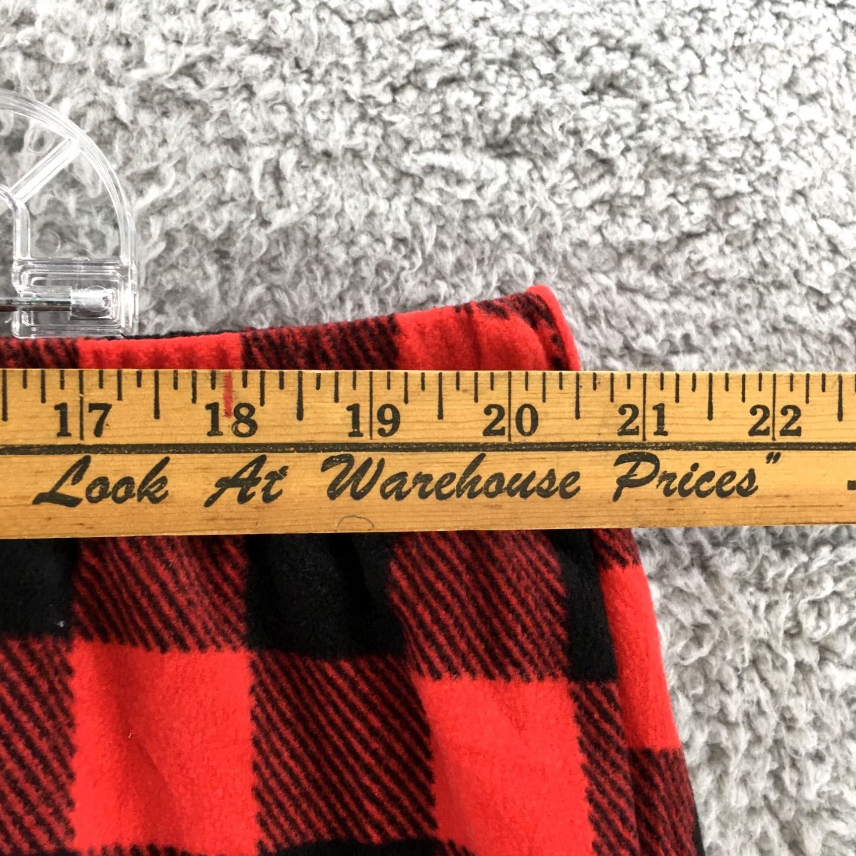 Vintage Wondershop Red Black Checkered Straight Leg Pants Womens 1X Pull On High Rise Pajama Pants Mens? Size 40" / US 18 - 3 Thumbnail