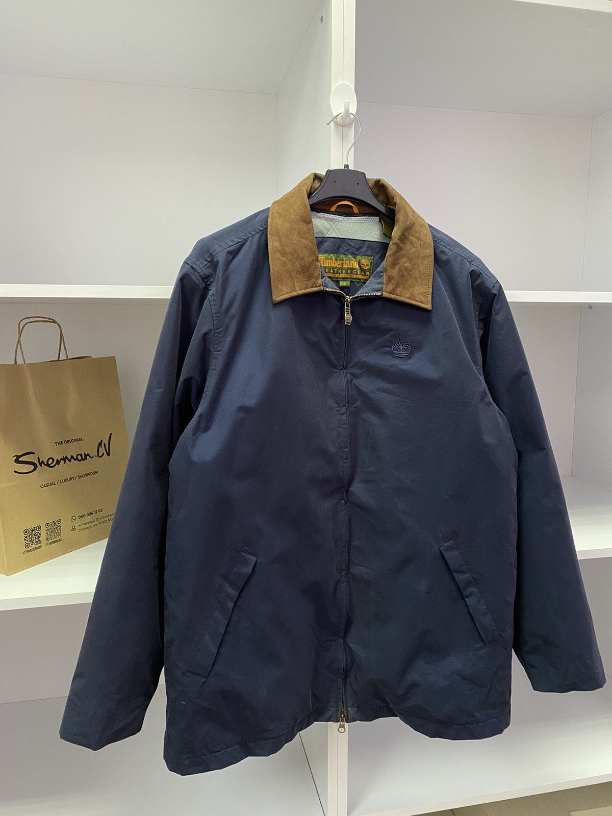 Timberland × Vintage Vintage Timberland Weathergear Waterproof Jacket Dark Blue Size US L / EU 52-54 / 3 - 4 Thumbnail