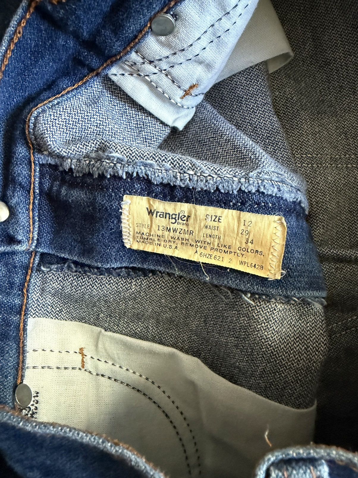 Wrangler VTG Wrangler Denim Sz 12 High Waist Cowboy 13MWZMR USA Size 28" / US 6 / IT 42 - 7 Thumbnail