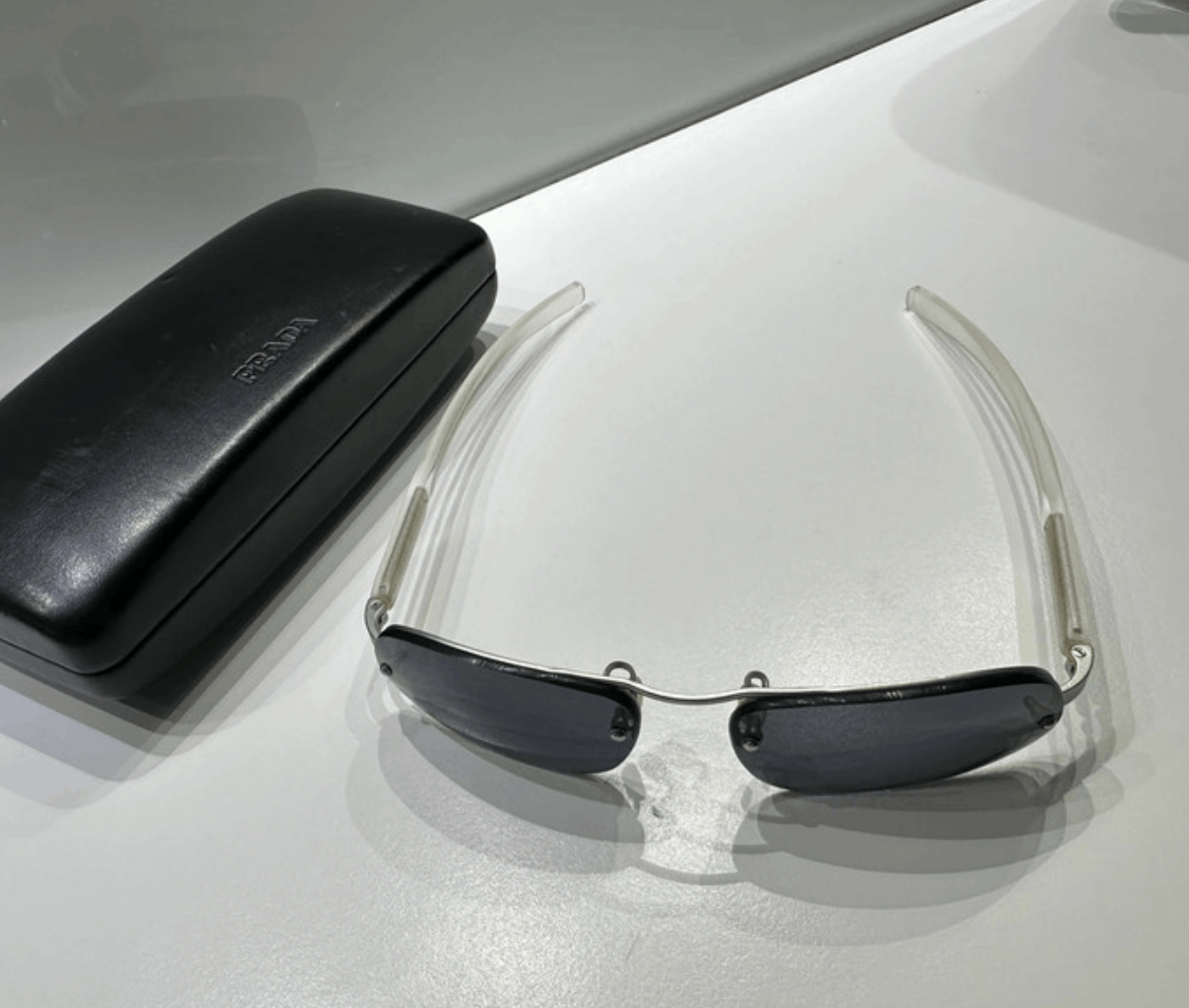 Prada PRADA Sunglasses SPR 56A Rimless Sport Metal Shield Size ONE SIZE - 5 Thumbnail