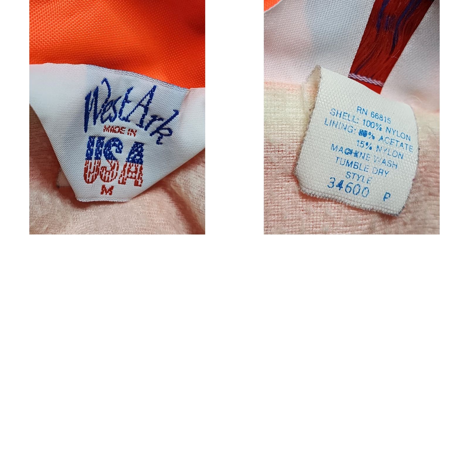 Hunter Vintage West Ark Dog Hunters Association Windbreaker Jacket Men M Orange Nylon 90s Size US M / EU 48-50 / 2 - 8 Thumbnail