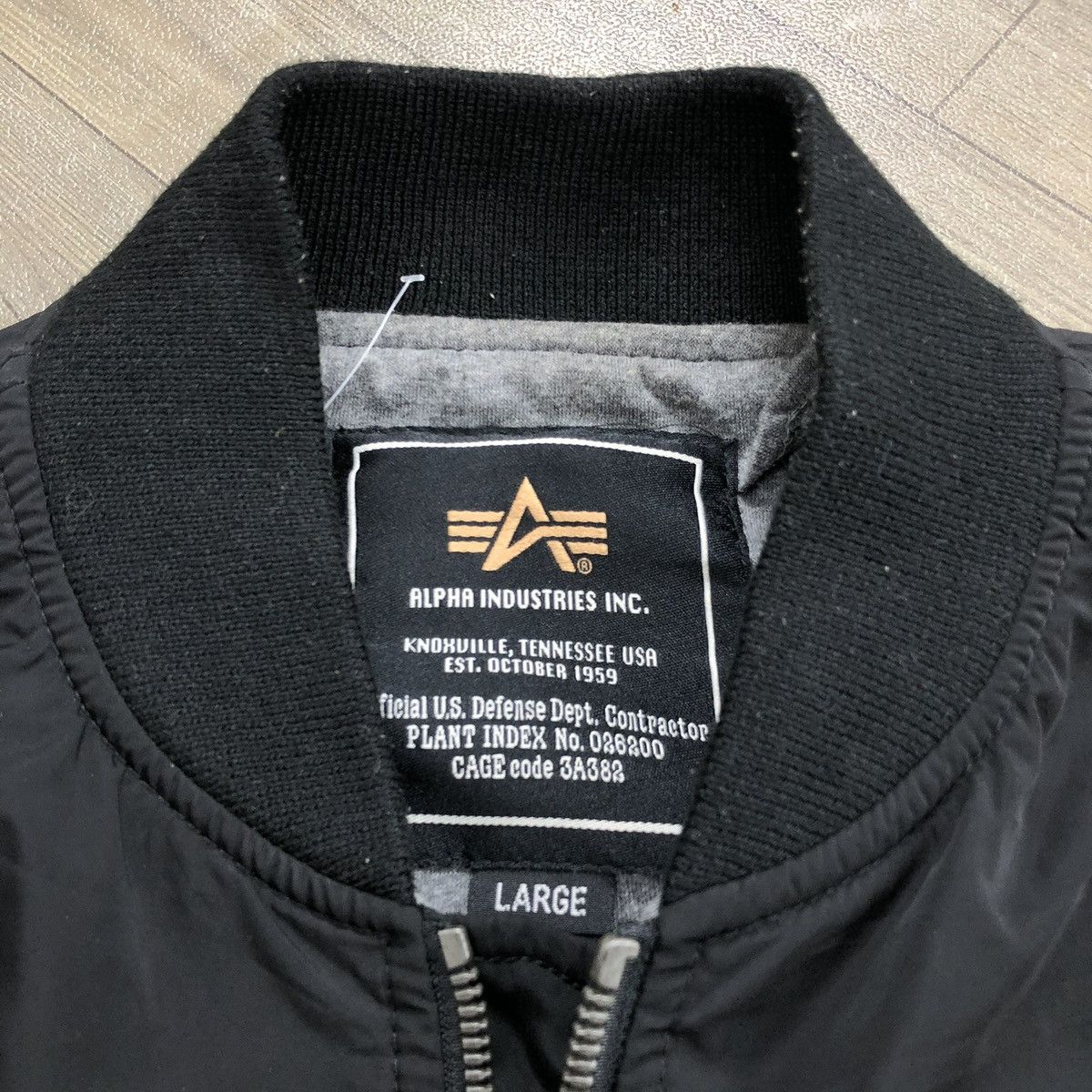 Alpha Industries Vintage Alpha Industries Military Black Bomber Jacket Size US S / EU 44-46 / 1 - 4 Thumbnail