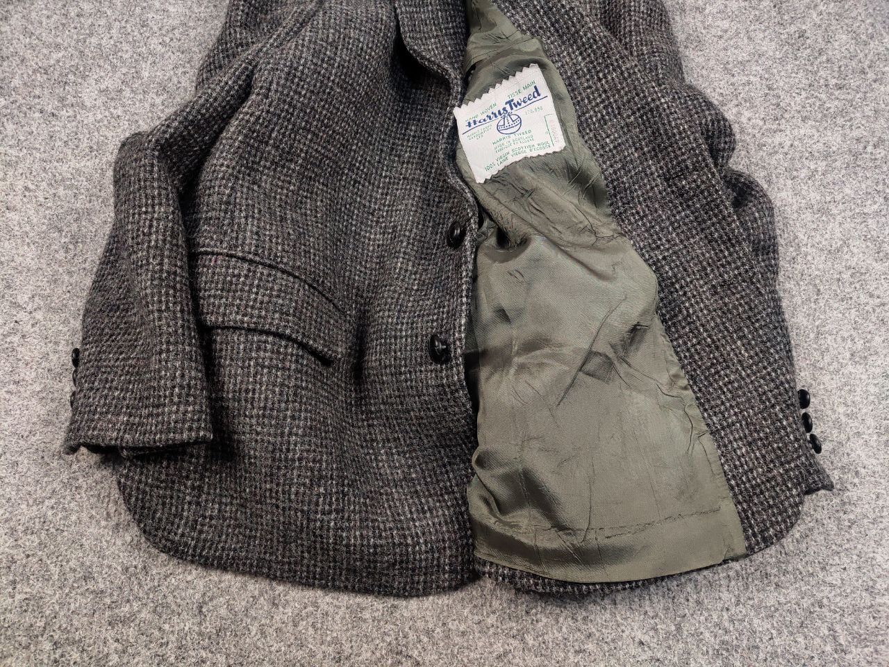 Designer × Harris Tweed × Vintage Vintage 90's Harris Tweed Court short Wool Blazer Jacket Size US S / EU 44-46 / 1 - 9 Thumbnail