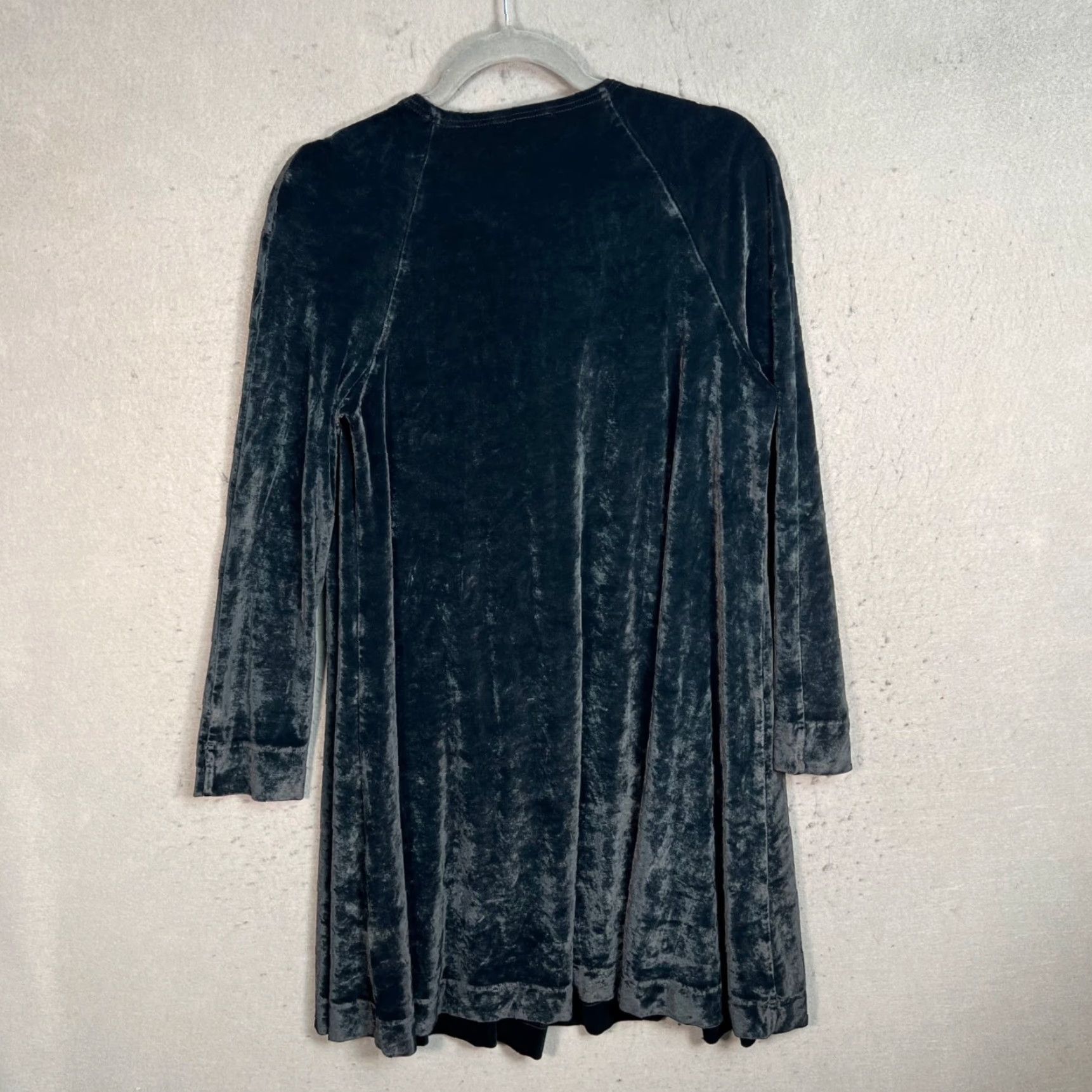 Velvet OSKA Women's Shift Dress Size 0 Dark Gray Velvet Long Sleeve Casual Knee Length Size XS / US 0-2 / IT 36-38 - 2 Thumbnail