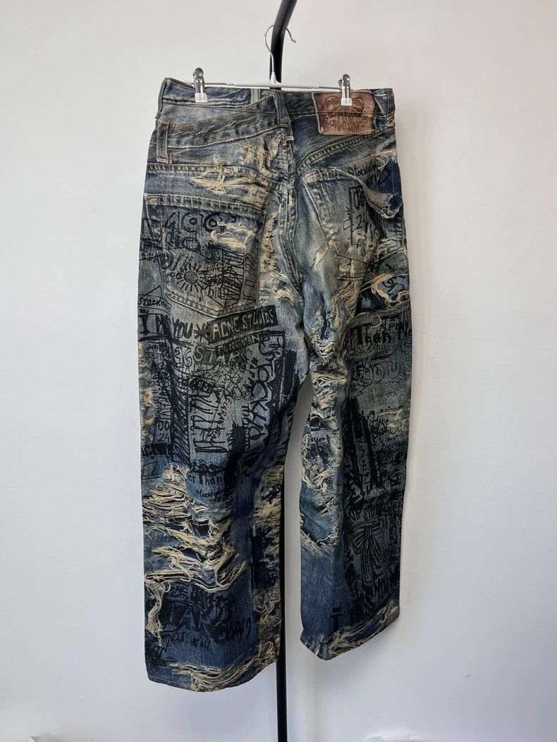 Acne Studios acne studios Printed loose straight-leg jeans 2506-Nextarro Size US 34 / EU 50 - 2 Thumbnail
