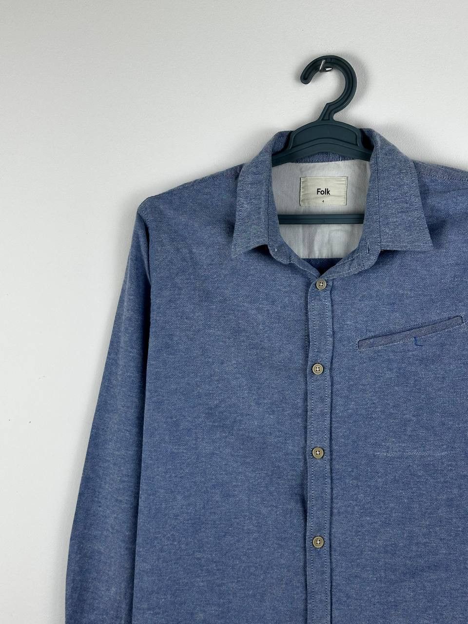 Folk Mens Folk Blue Shirt Long Sleeve Casual Size US XL / EU 56 / 4 - 3 Thumbnail