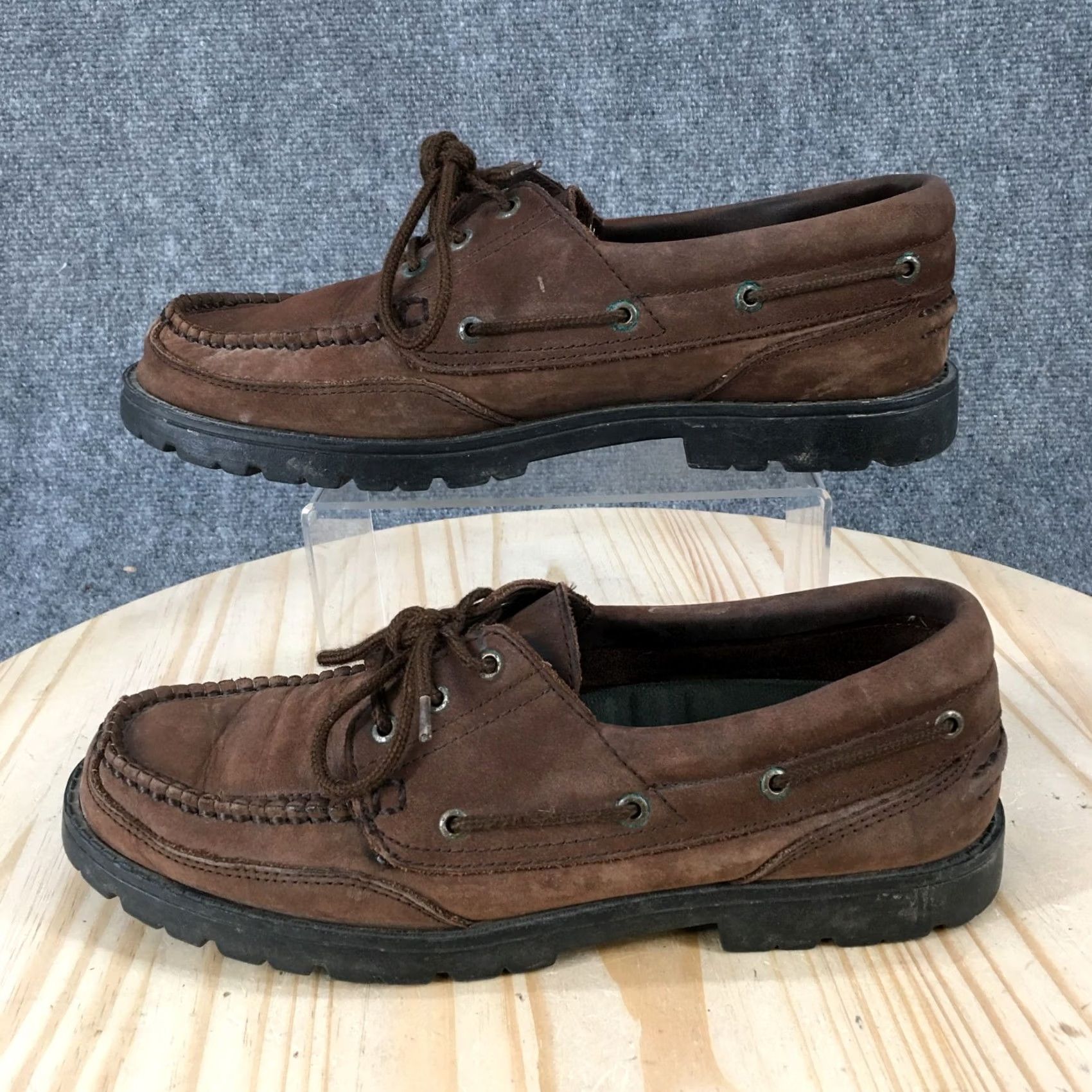 Cherokee Cherokee Shoes Mens 11 Moccasin Brown Lace Up Casual Comfort Round Toe Low Top Size US L / EU 52-54 / 3 - 2 Thumbnail