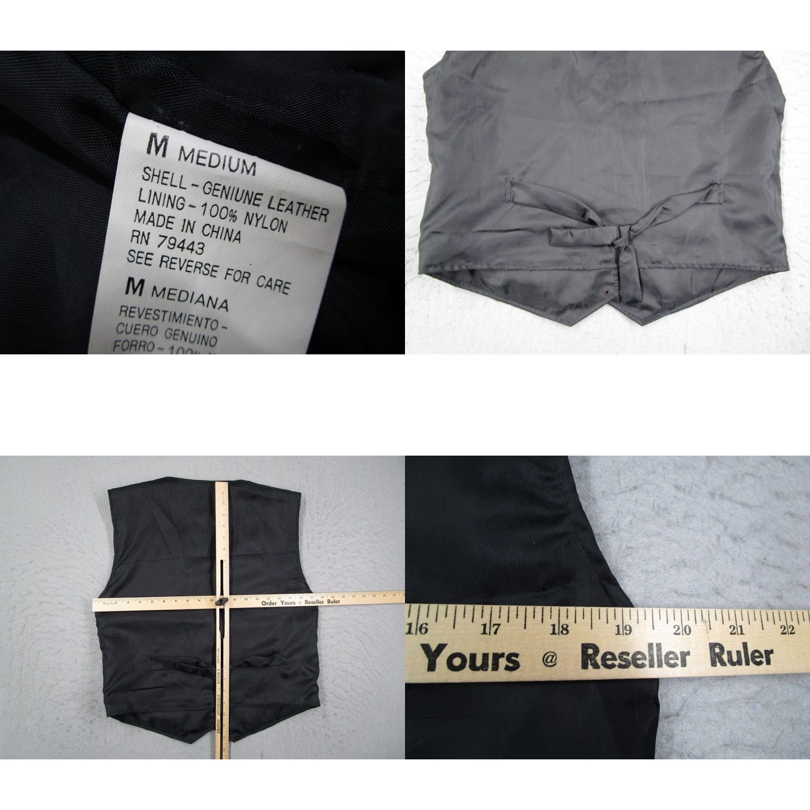 Vintage VINTAGE Northwest Territory Vest Mens M Black Leather Argyle Suede Snap Quilted Belted Collarless Lined Pockets Vintage Size US M / EU 48-50 / 2 - 8 Thumbnail