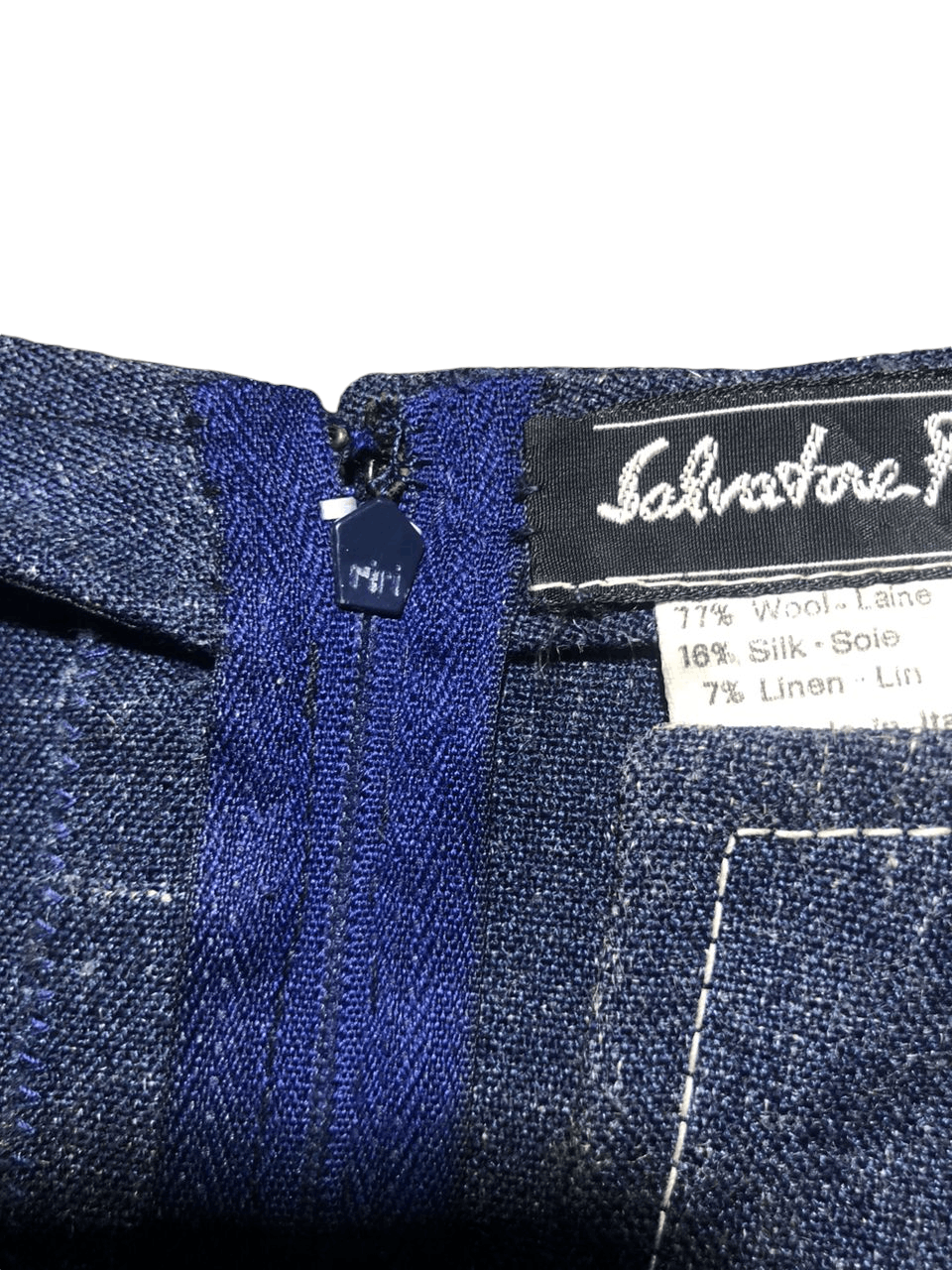 Salvatore Ferragamo × Vintage Vintage Salvatore Ferragamo Wool Dress Short Sleeve Size XL / US 12-14 / IT 48-50 - 12 Thumbnail
