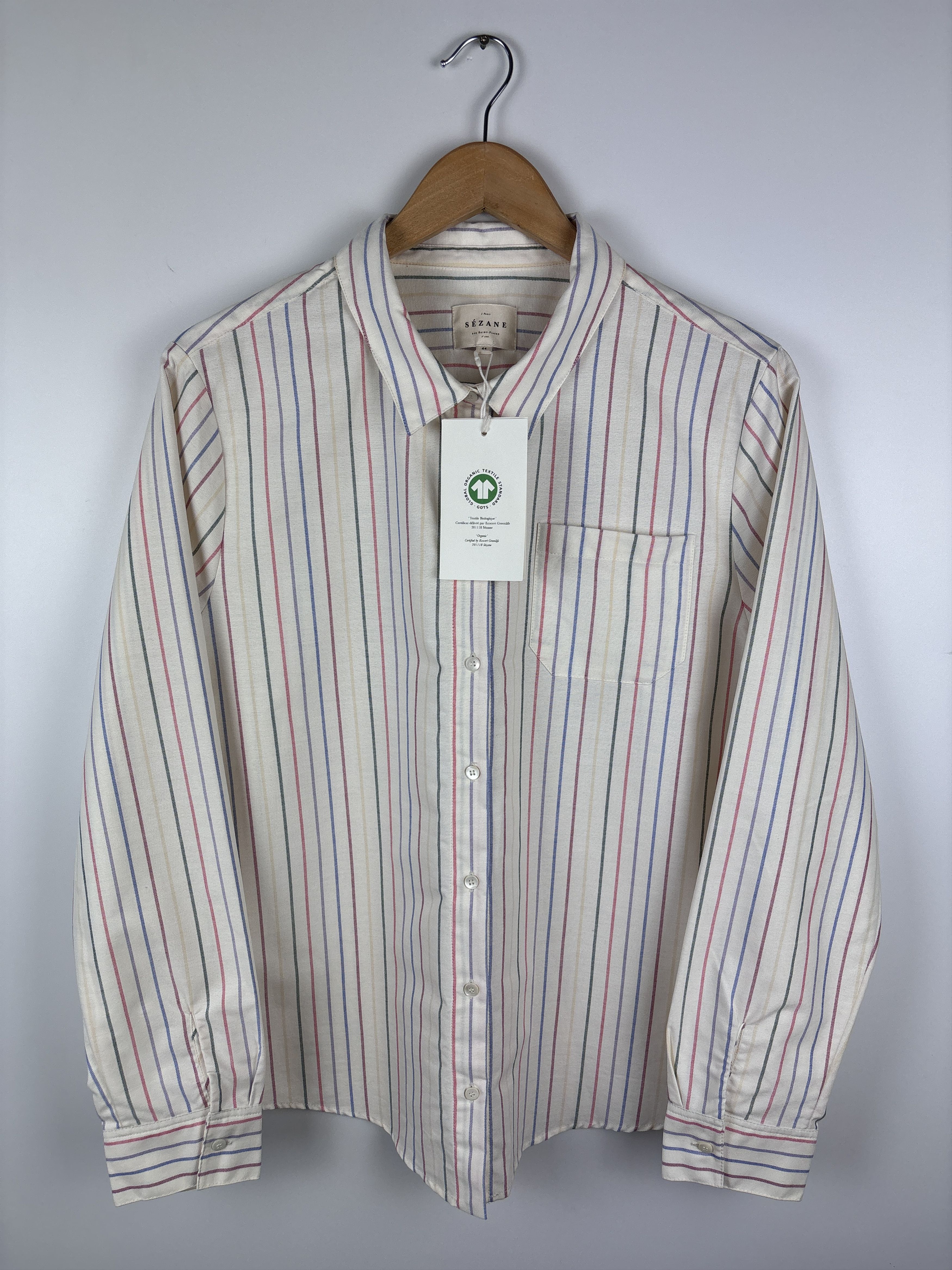 Womens Sezane Chemise Tomboy Rayure Multico Shirt Size 44