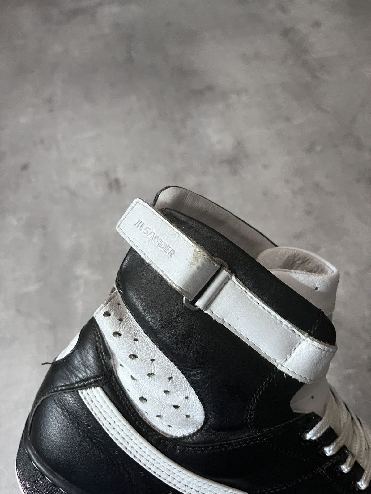 Jil Sander × Puma Jil Sander x Puma leather high boots black white Size US 12 / EU 45 - 21 Thumbnail