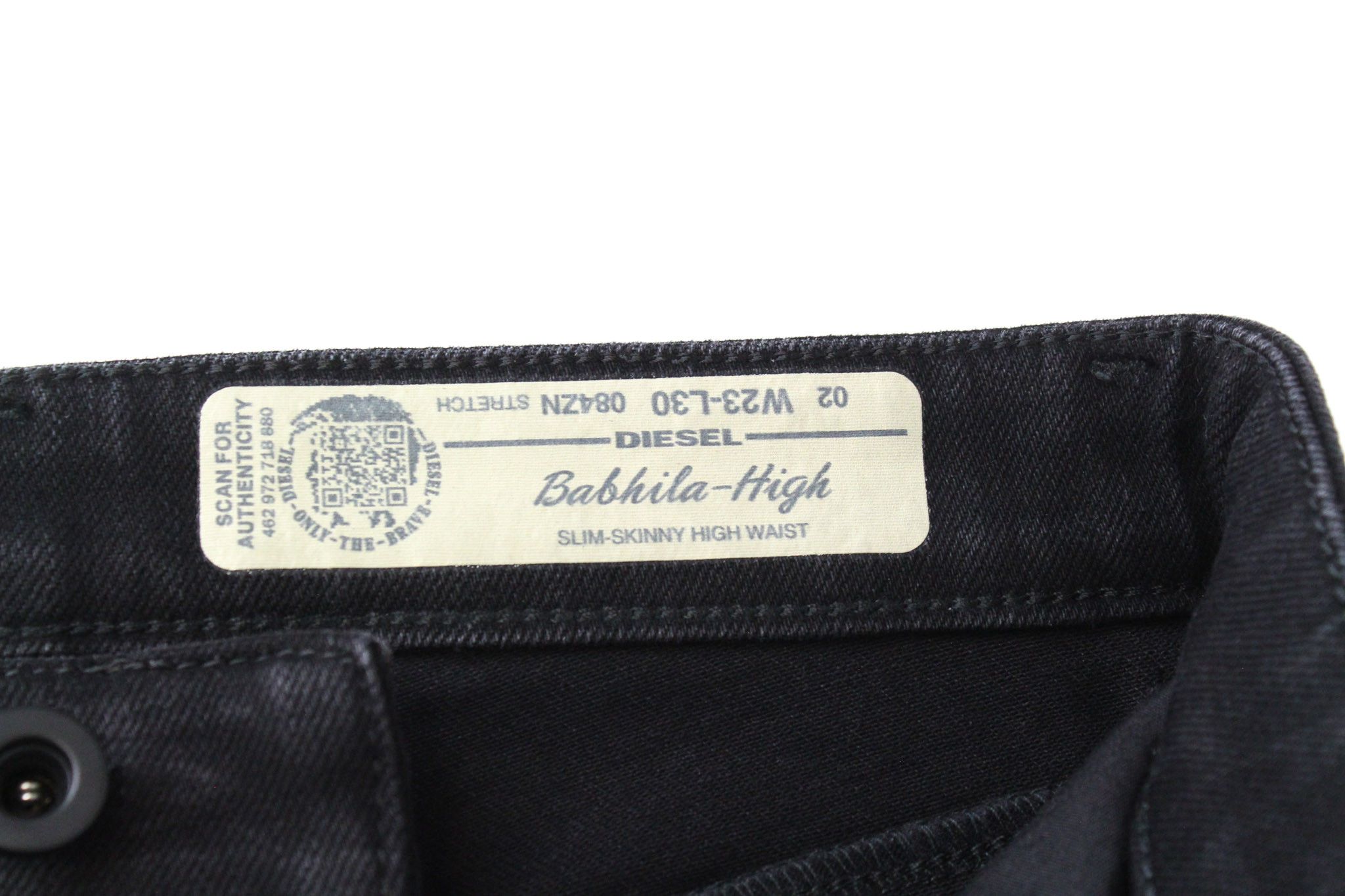 Diesel BABHILA-HIGH 084ZN W32/L30 Black Stretch Jeans 70231 Size 32" / US 10 / IT 46 - 5 Thumbnail