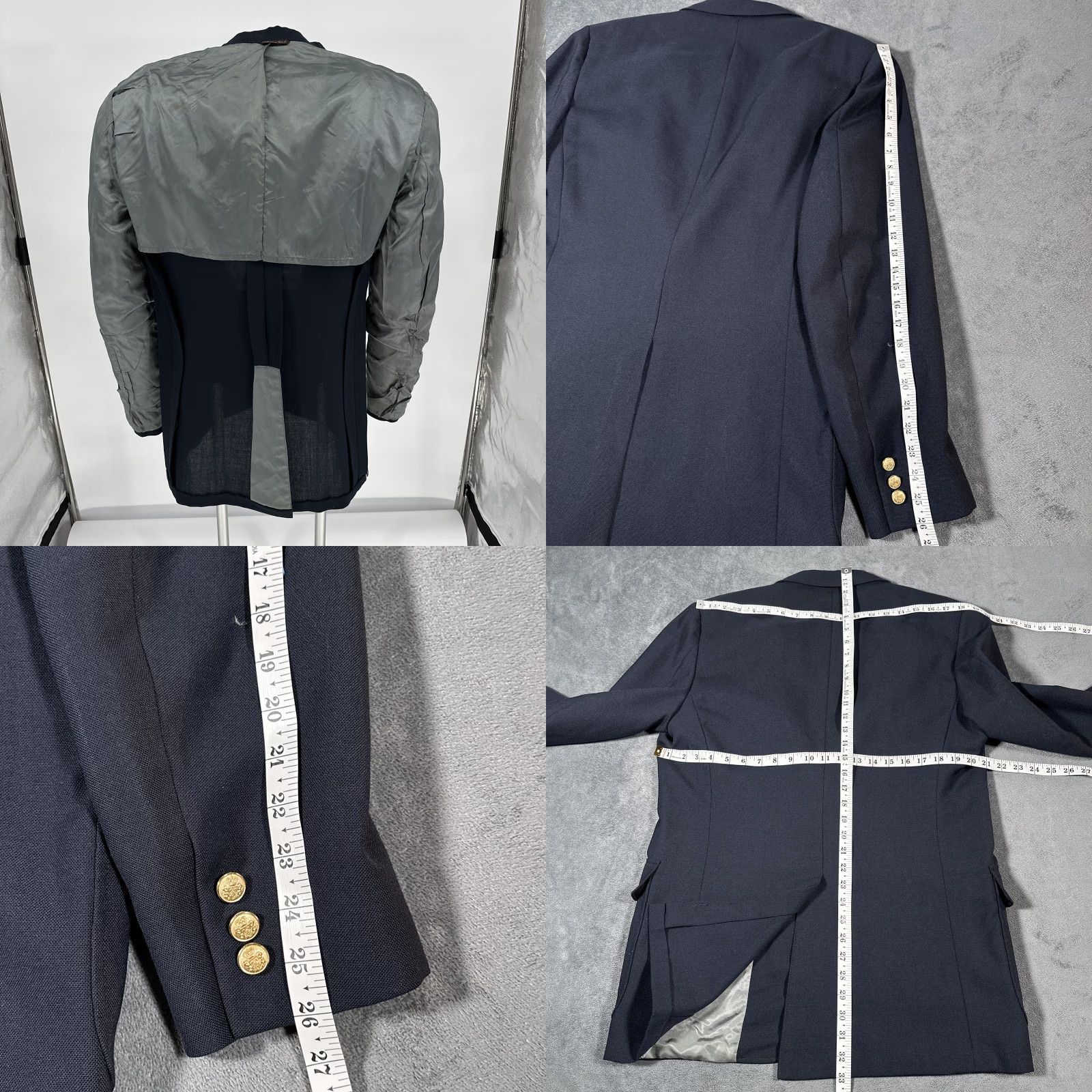 Vintage VINTAGE Cricketeer Blazer Sport Coat Mens 42R Navy Blue Two-Button Notch Lapel USA 80s Size 42R - 9 Thumbnail