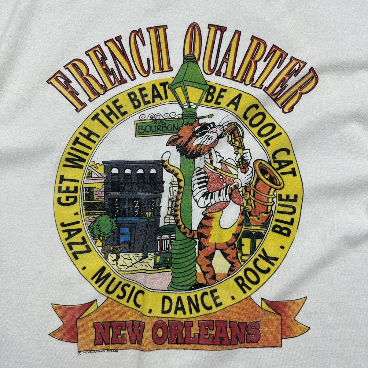 Band Tees Vintage 90s Single Stitch French Quarter New Orleans T-shirt Size US XL / EU 56 / 4 - 3 Thumbnail