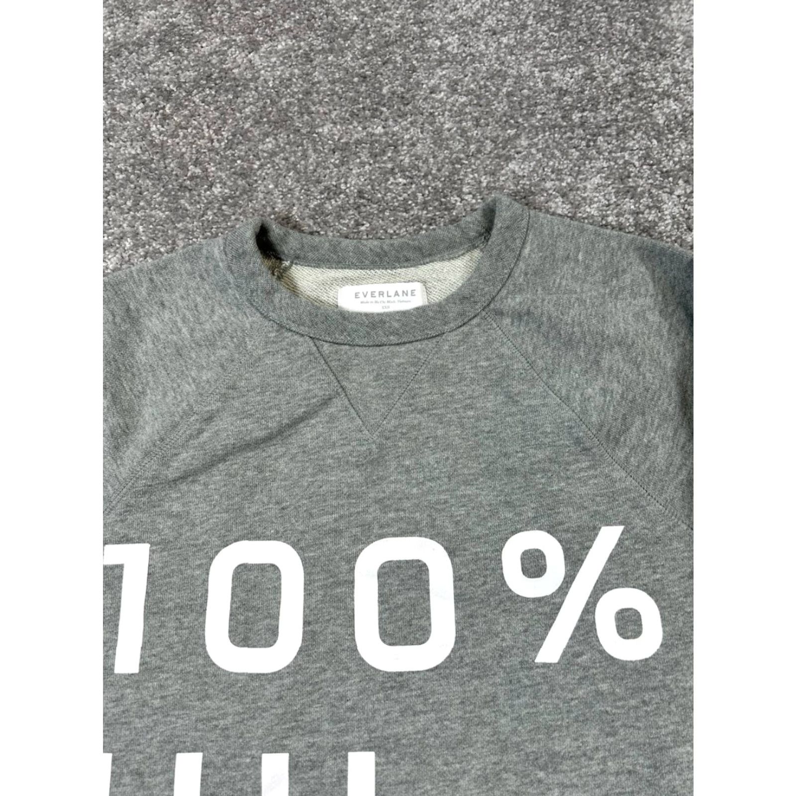 Everlane Everlane Sweatshirt Womens XS Gray Cotton Fleece Shirt Pullover Crew Neck Winter Fall Spring Womens Size XXS / US 00 / IT 34 - 2 Thumbnail