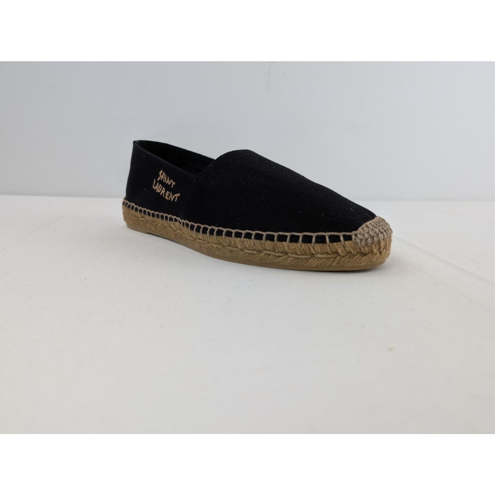 Saint Laurent Paris o1rshd1 Saint Laurent Canvas Espadrilles Slip On Shoes Black Size US 7.5 / EU 40-41 - 2 Thumbnail
