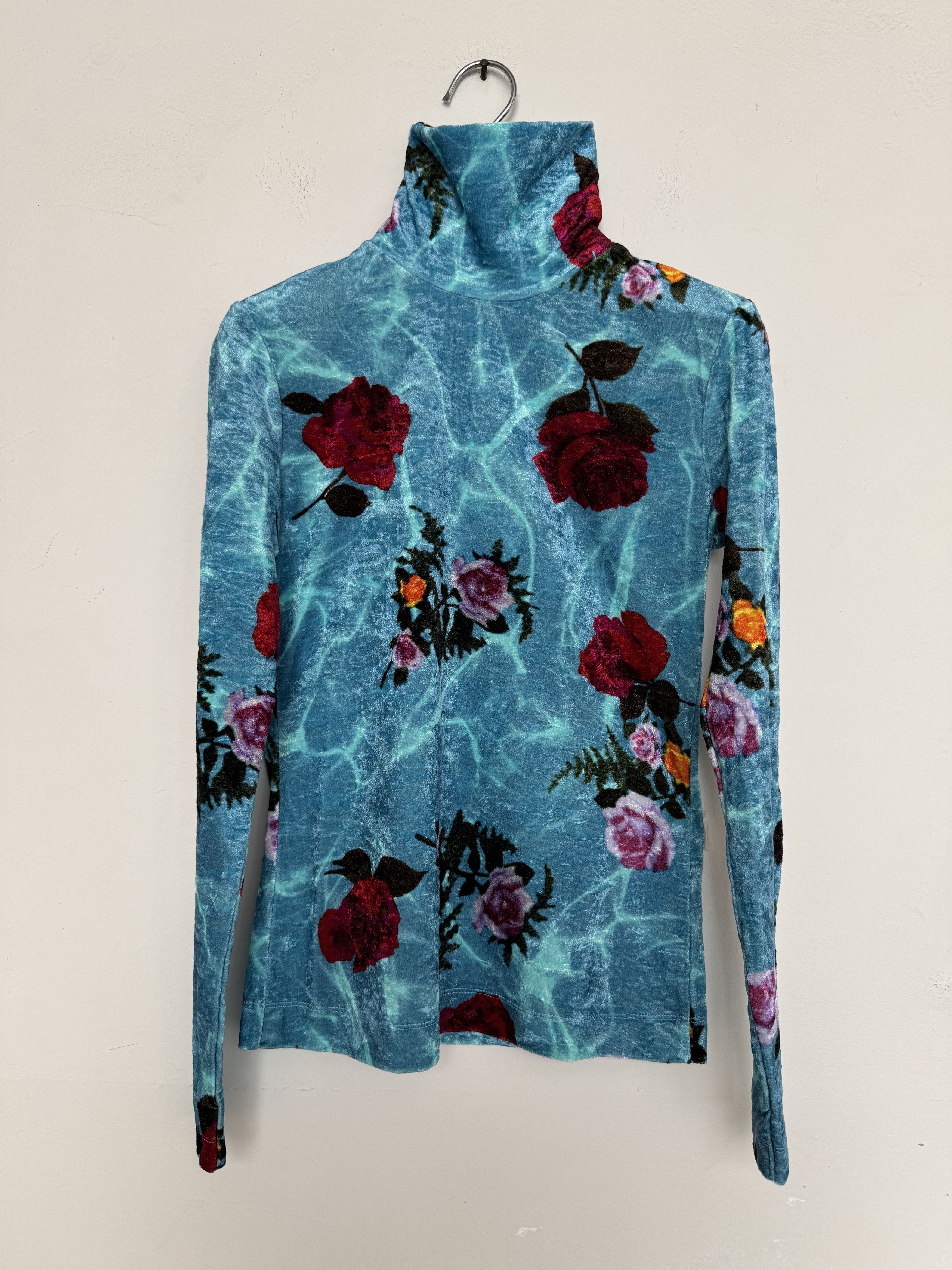 Dries Van Noten Dries Van Noten Turtleneck Velvet Top Size S / US 4 / IT 40 - 1 Thumbnail
