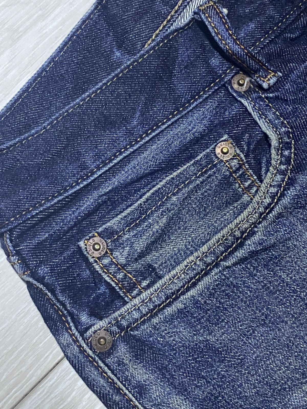 Undercover × Uniqlo Vintage Japanese Uniqlo Blue Wash Selvedge Repair Jeans Size US 36 / EU 52 - 7 Thumbnail