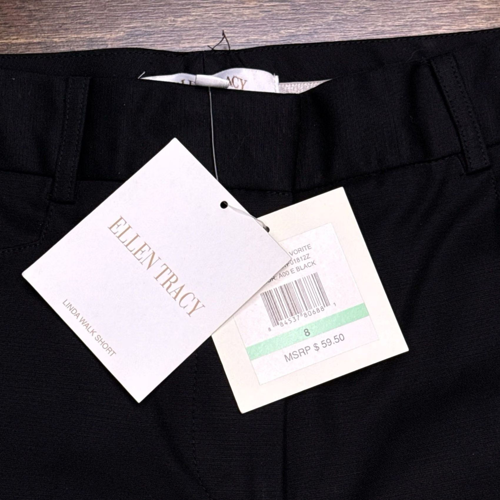 Ellen Tracy VINTAGE not applicable. Ellen Tracy Bermuda Shorts Womens 8 Black Mid Rise Stretch New Size 30" / US 8 / IT 44 - 3 Thumbnail