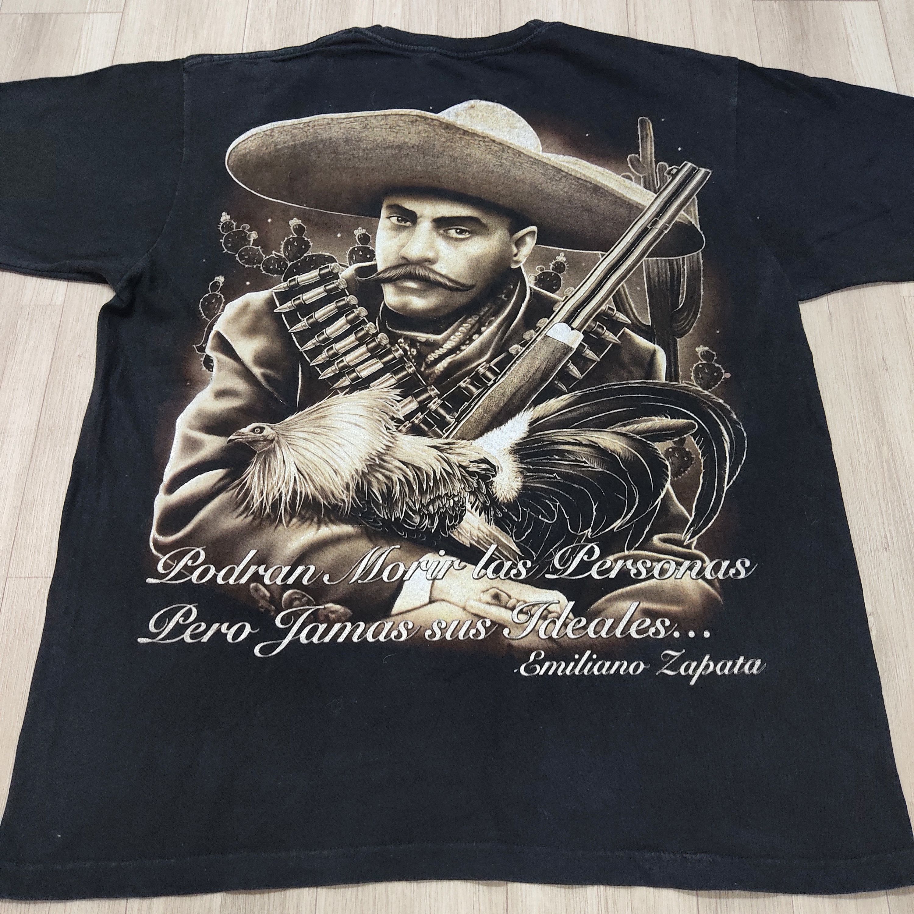 Mexicana EMILIANO ZAPATA Mexican Revolution OVP Portrait T-shirt Size US L / EU 52-54 / 3 - 7 Thumbnail