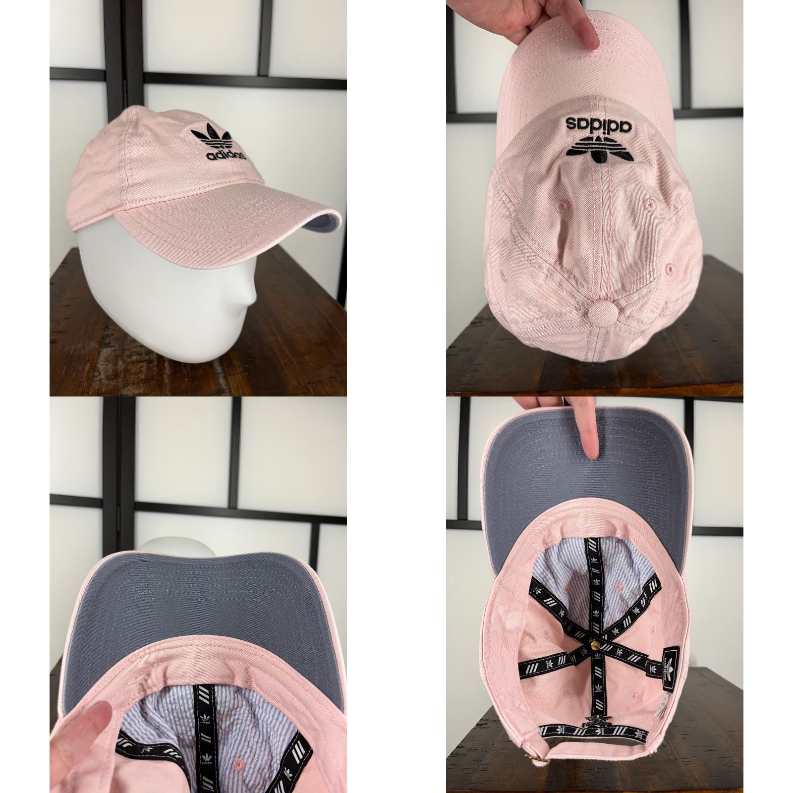 Adidas Adidas Hat Cap Strap Back Womens One Size Pink Twill 100% Cotton Trefoil Size ONE SIZE - 8 Thumbnail