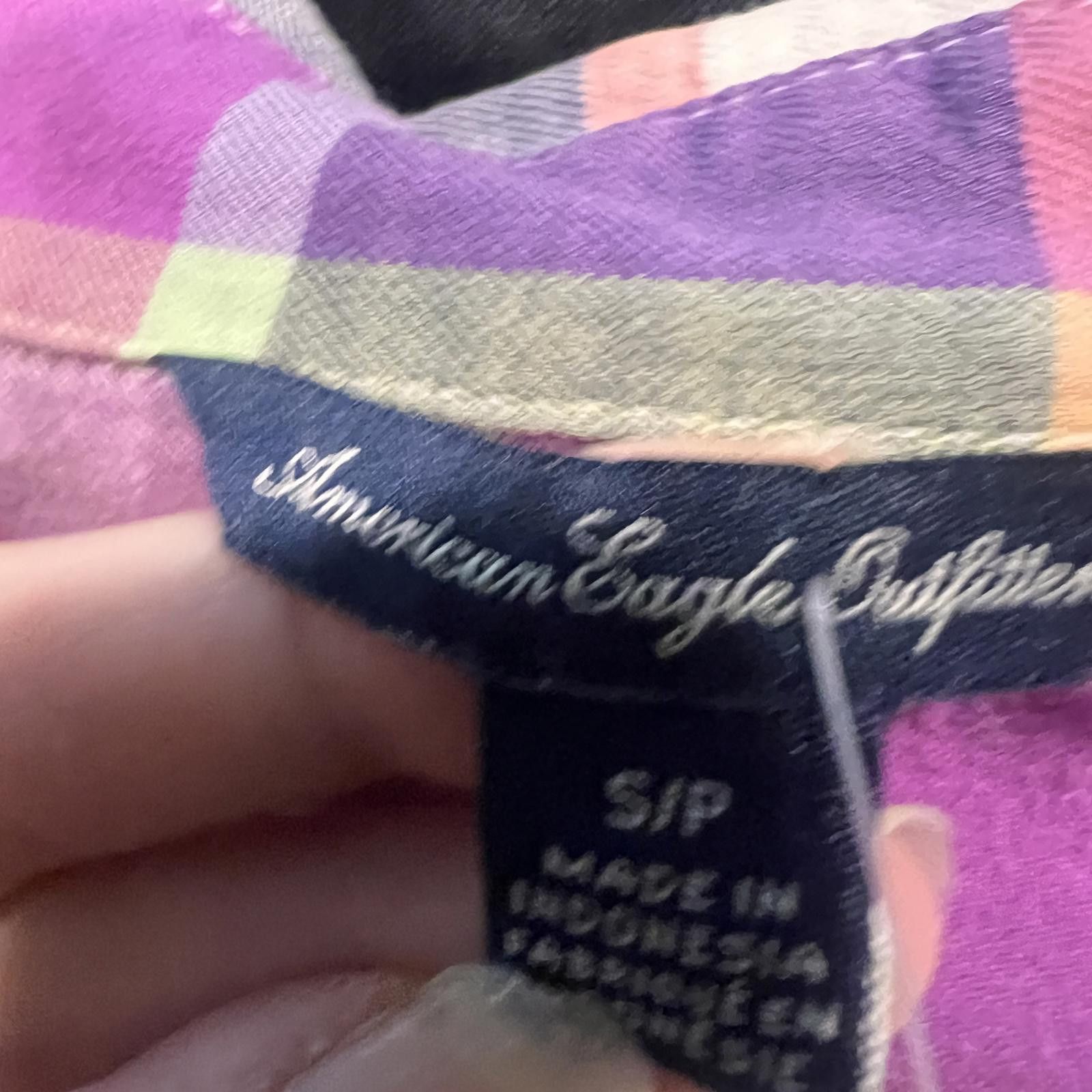 American Eagle Outfitters American Eagle Outfitters Womens Plaid Button-Up Shirt Size Size S / US 4 / IT 40 - 3 Thumbnail