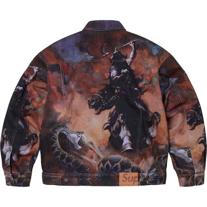 Supreme Supreme Frazetta Faux Shearling Lined Trucker Jacket Small Size US S / EU 44-46 / 1 - 3 Thumbnail