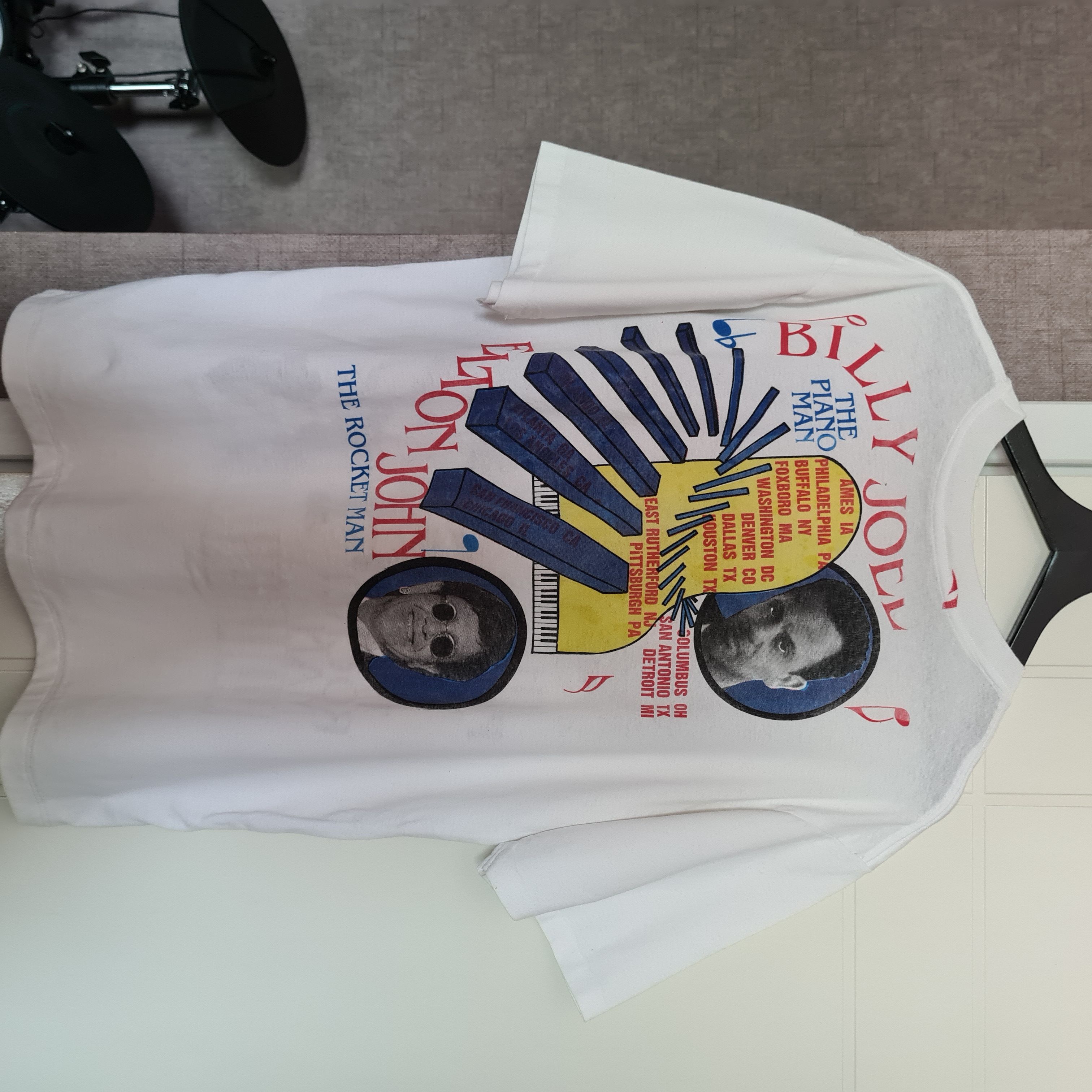 Band Tees Elton John Billy Joel Pianoman Tour 1994 Size US XL / EU 56 / 4 - 5 Thumbnail