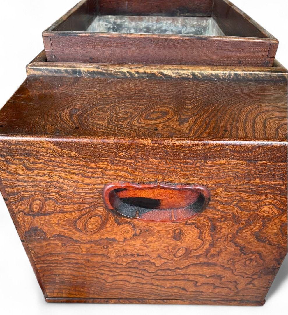 Other Japanese Hibachi Chest Plants or Fire Brown Antique Edo Wood Size ONE SIZE - 5 Thumbnail