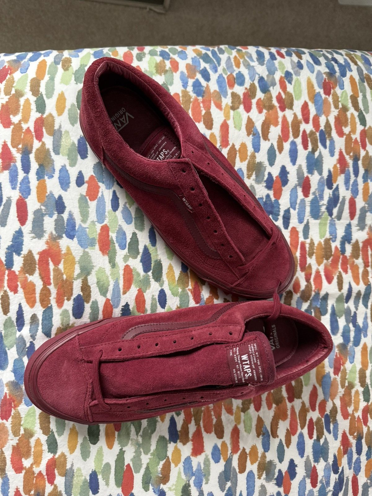 Vans × Wtaps WTAPS x Vans Old Skool Burgundy Suede Size 11 – Never Worn Size US 11 / EU 44 - 3 Thumbnail