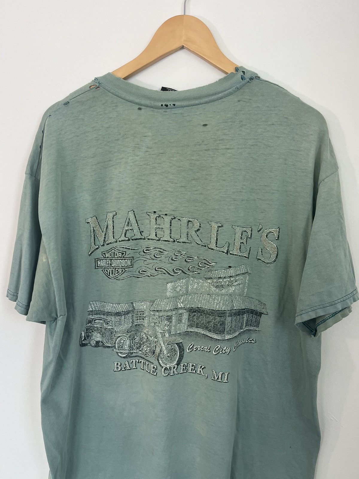 Harley Davidson Thrashed Sun Faded Vintage Harley Davidson Eagle Tee Size US XL / EU 56 / 4 - 3 Thumbnail