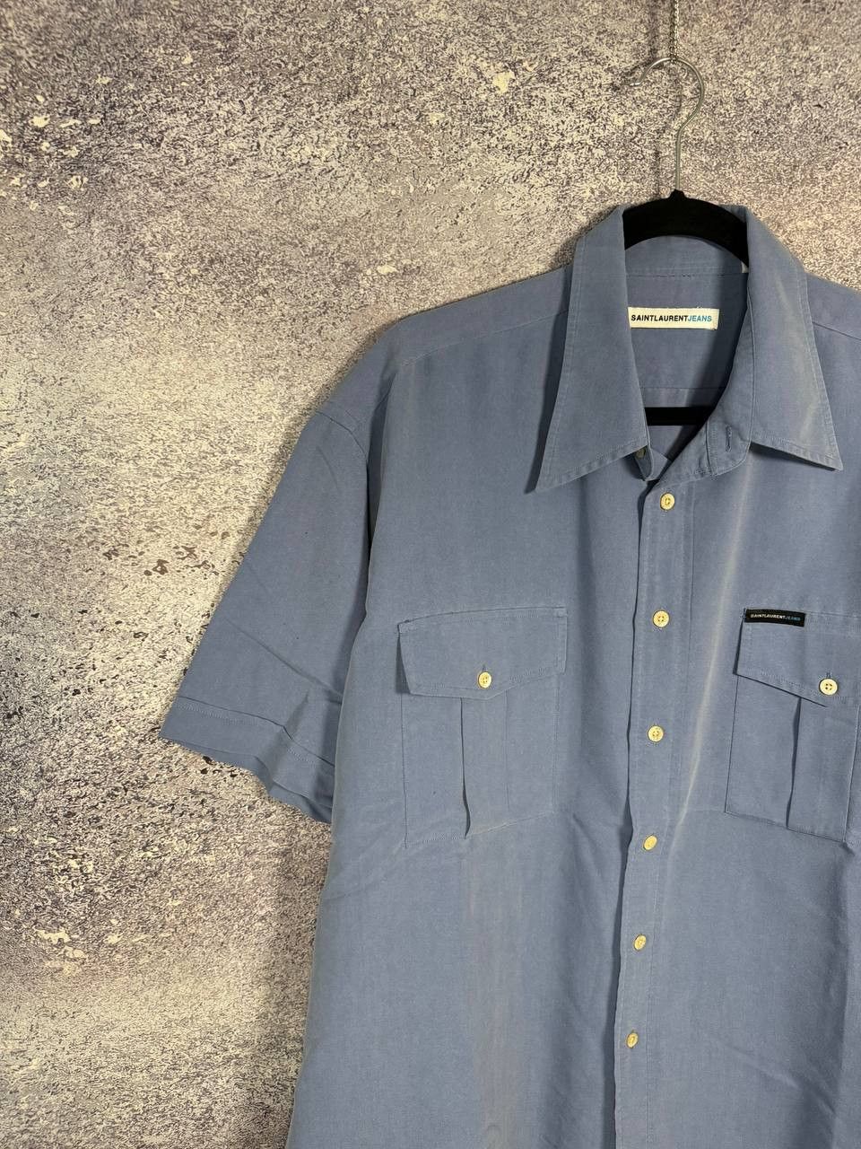 Designer × Saint Laurent Paris × Vintage Vintage Saint Laurent Paris Jeans Shirt XL size Size US XL / EU 56 / 4 - 3 Thumbnail