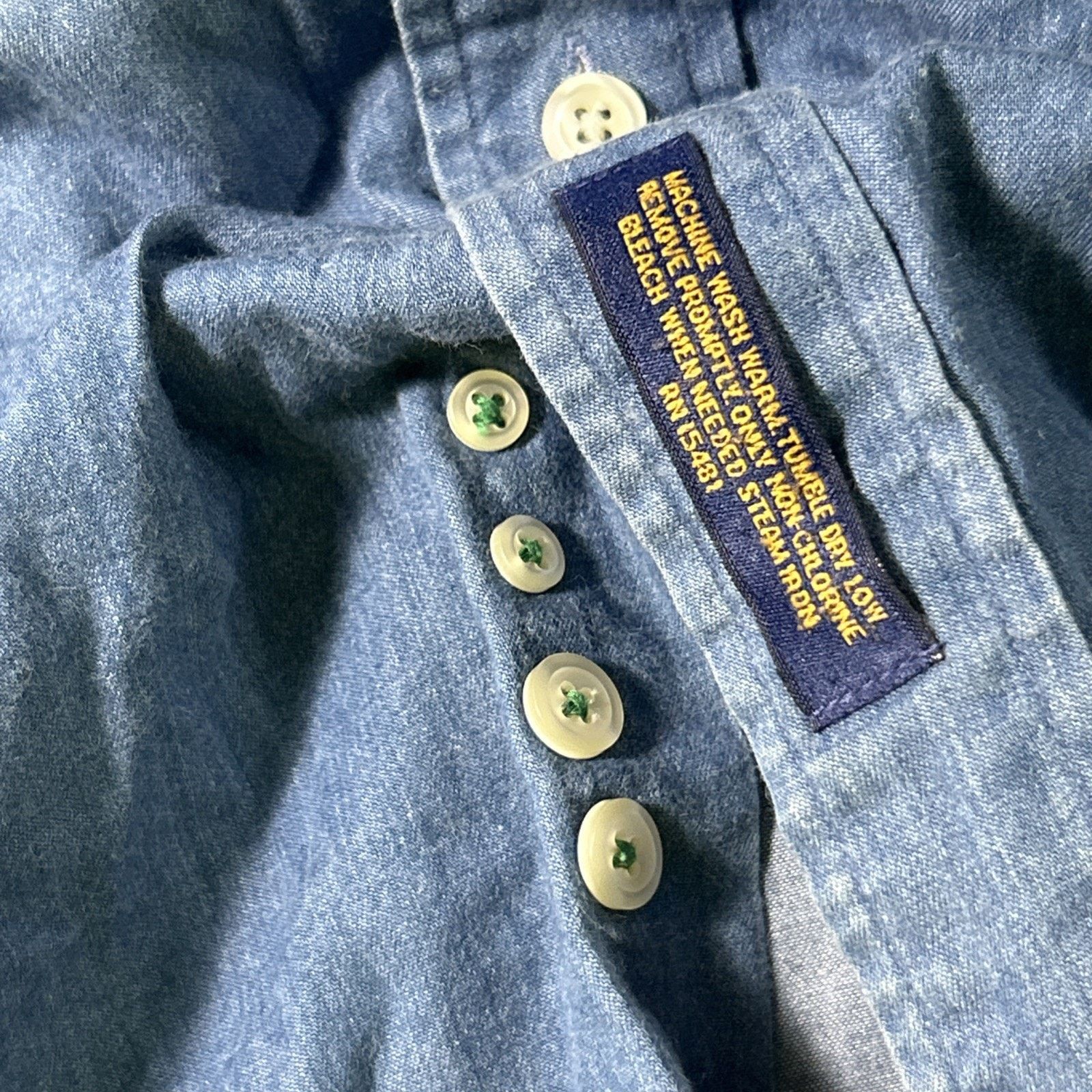 Tommy Hilfiger Tommy Hilfiger Denim Button Up Shirt Large 15.5 34 Cotton Size US L / EU 52-54 / 3 - 5 Thumbnail