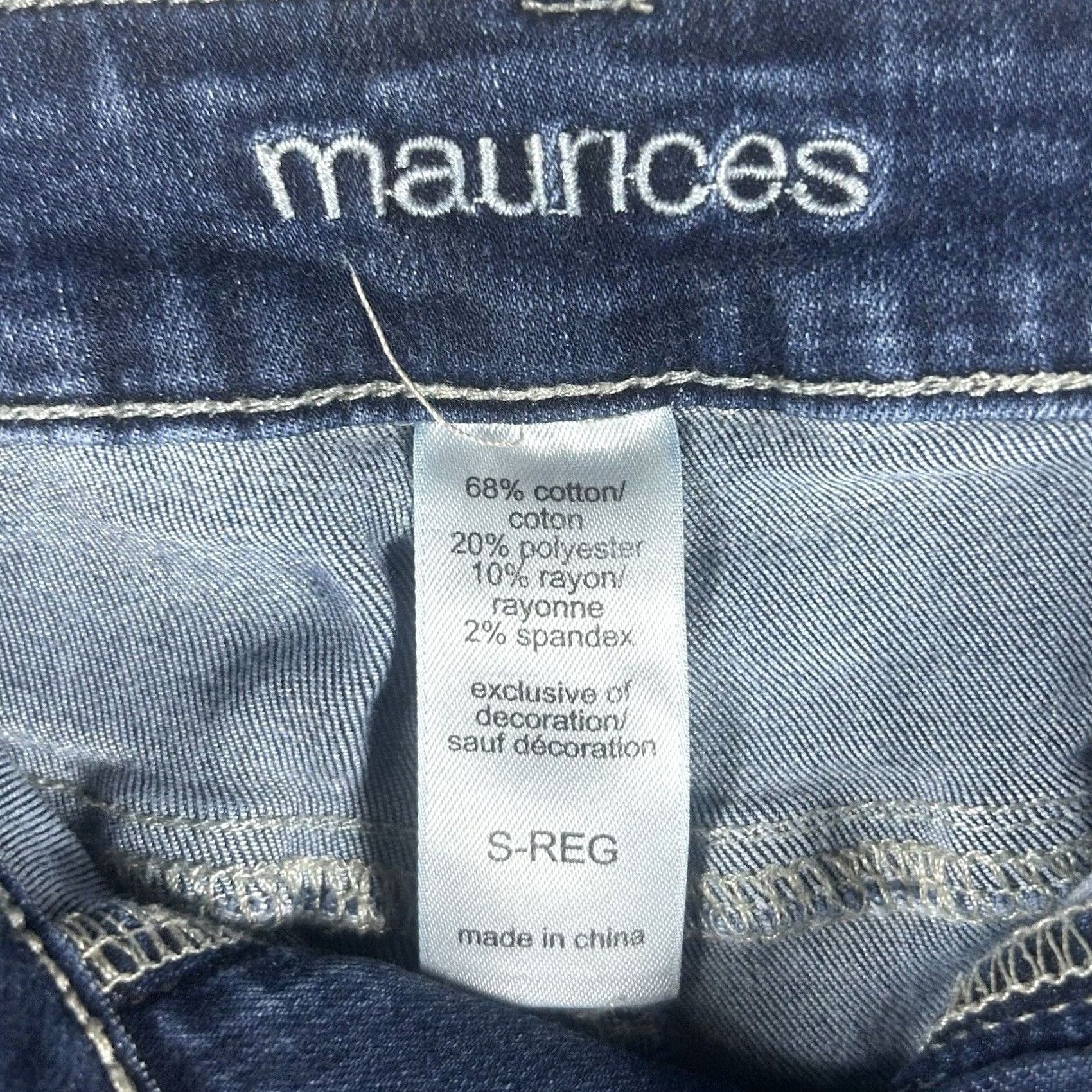Vintage Maurices Womens Jeans Skinny Denim Low Rise Stretch Medium Wash Blue S Regular Rise Pocketed Women's Jeans Size 28" / US 6 / IT 42 - 3 Thumbnail