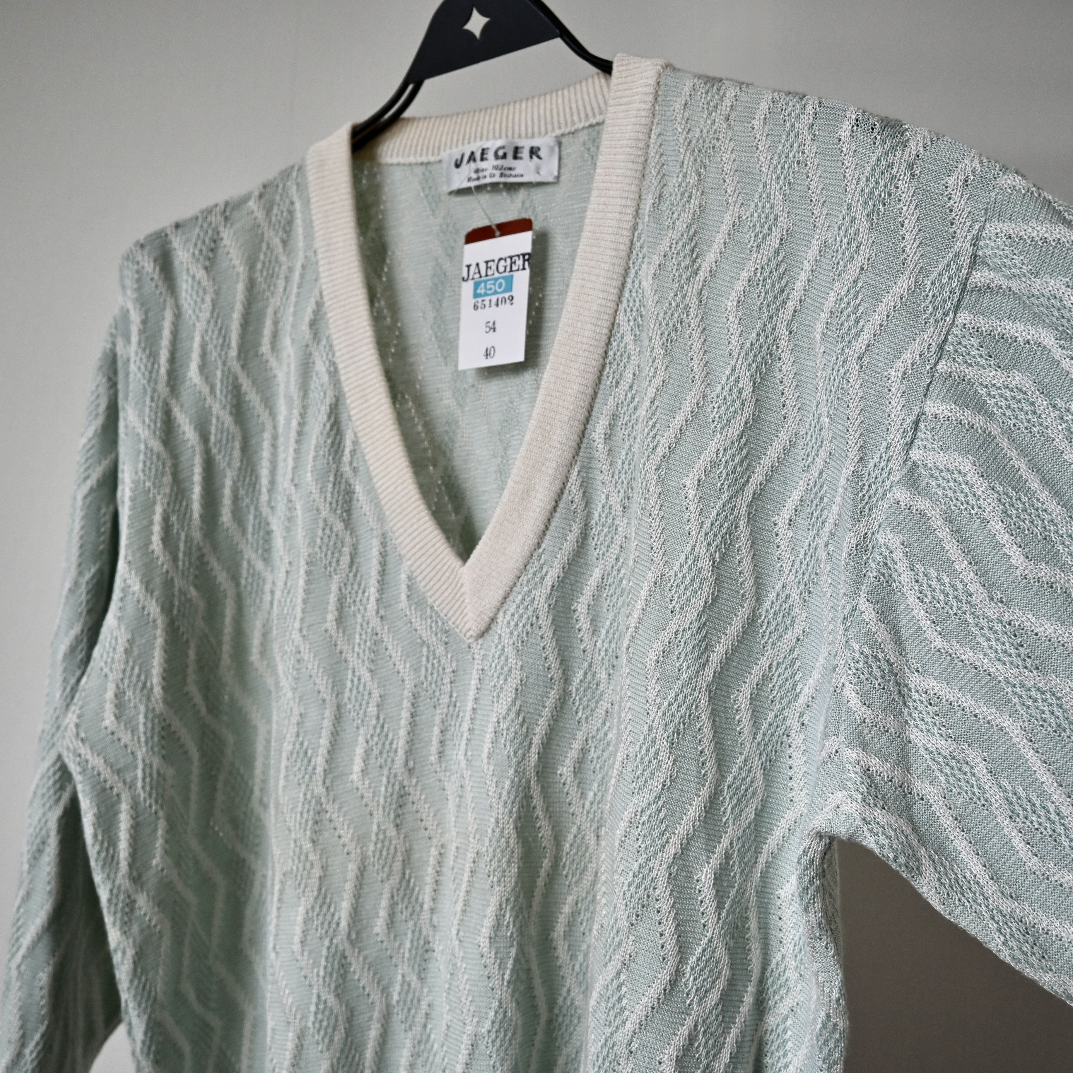 Jaeger VTG 1990s JAEGER cotton ramie blend sweater, made in England Size US L / EU 52-54 / 3 - 7 Thumbnail