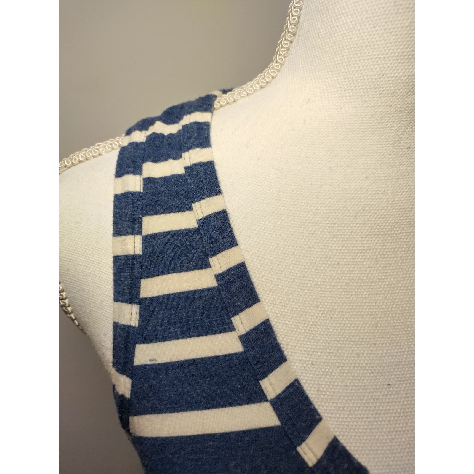 J.Crew J. Crew Women Maxi Dress Sleeveless Scoop Neck Blue White Size XS / US 0-2 / IT 36-38 - 9 Thumbnail